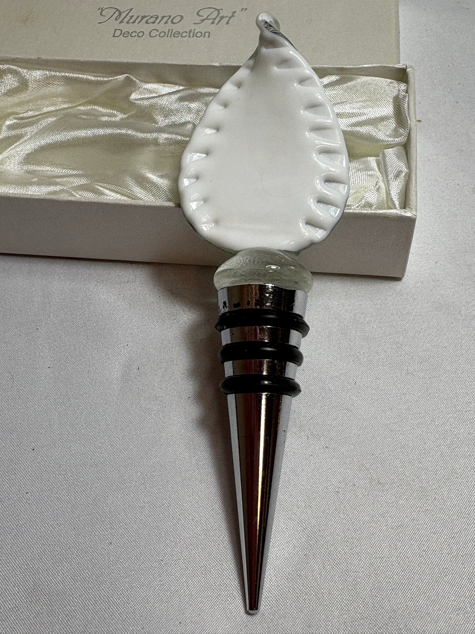 Murano Flower Inspired Hand Blown Bottle Stopper - 5