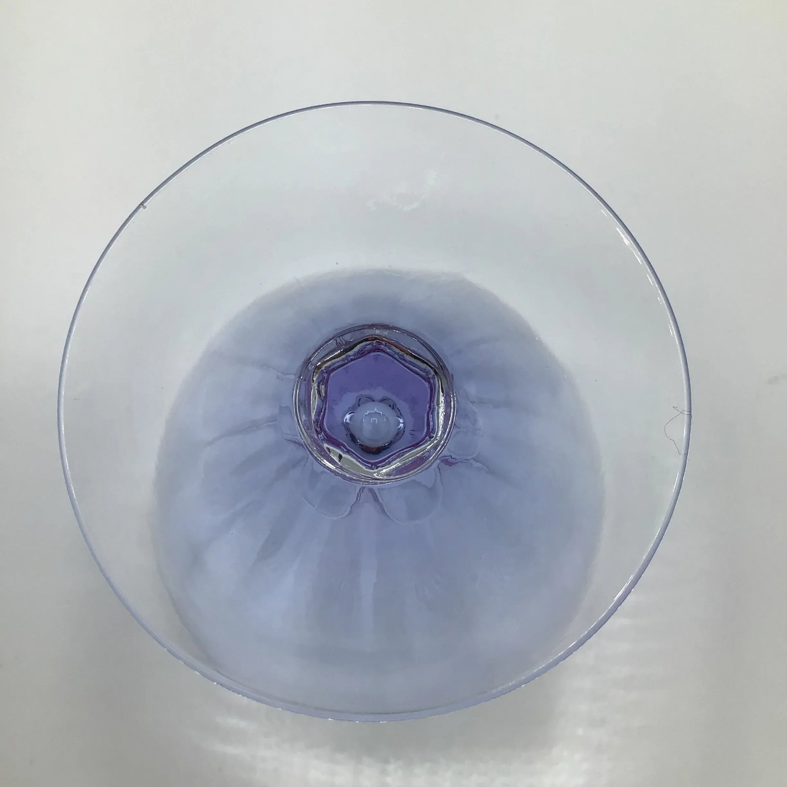 Art Deco Optic Wisteria Footed Juice Glasses by Fostoria Glass-Set of 6 - 7