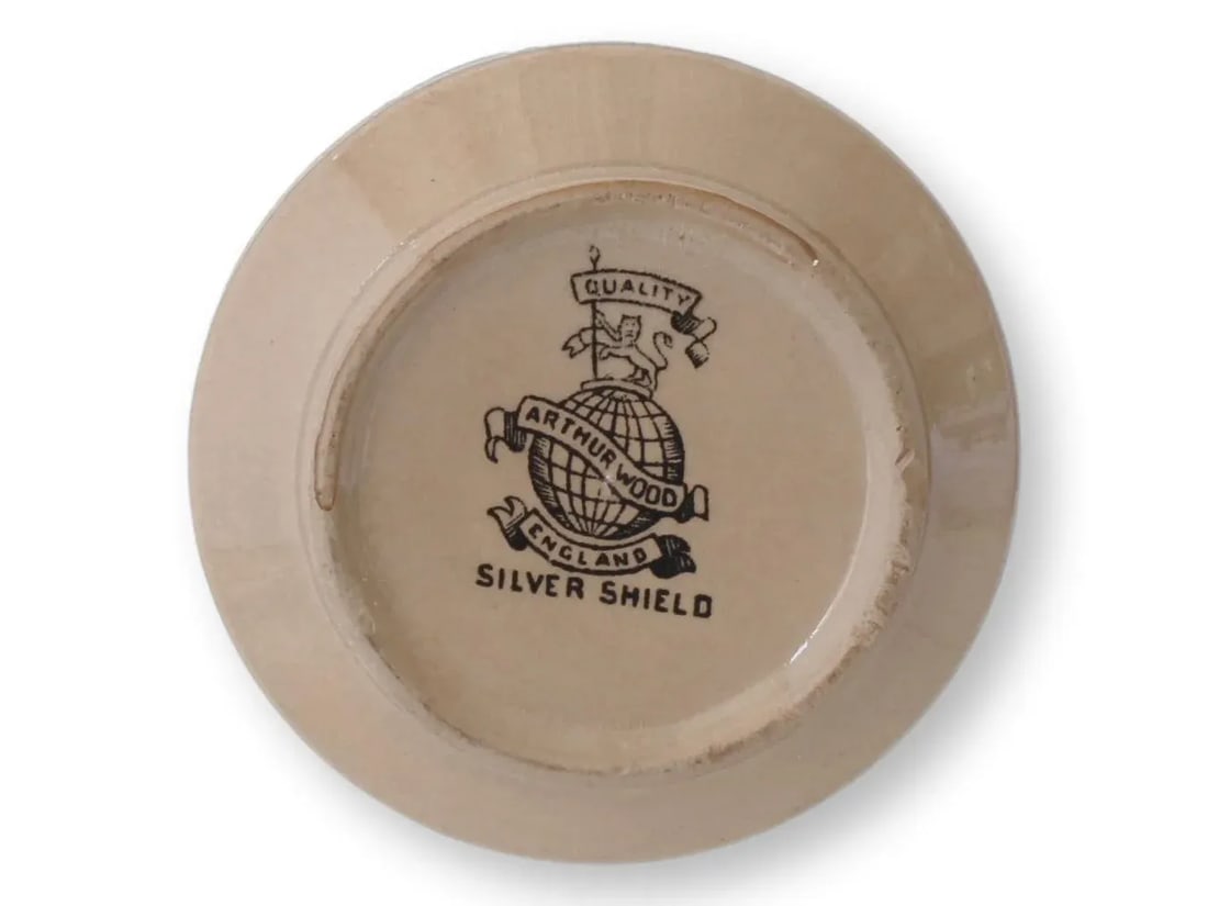 1930s Silver Shield Faux Bois Pattern Cream & Sugar - 6