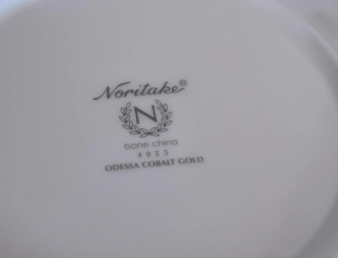 Noritake Cobalt Blue Gold Salad Plates- Set of 4 - 5
