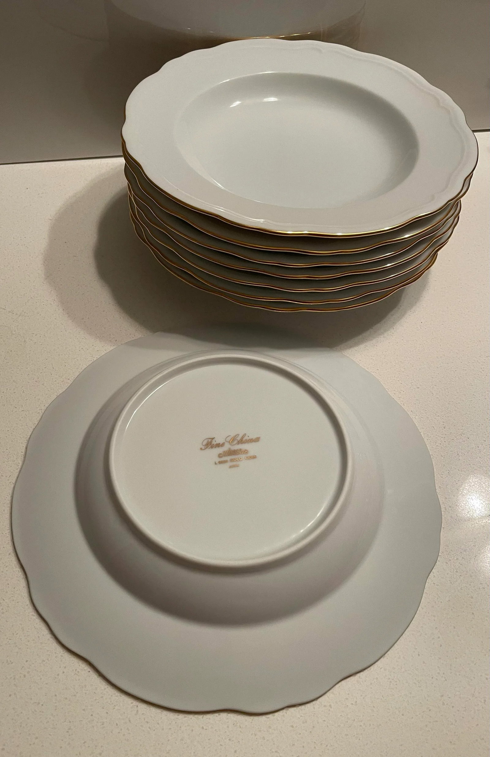 Late 20th Century Mikasa Gold Coin Soup Bowls - Set of 8 - 5
