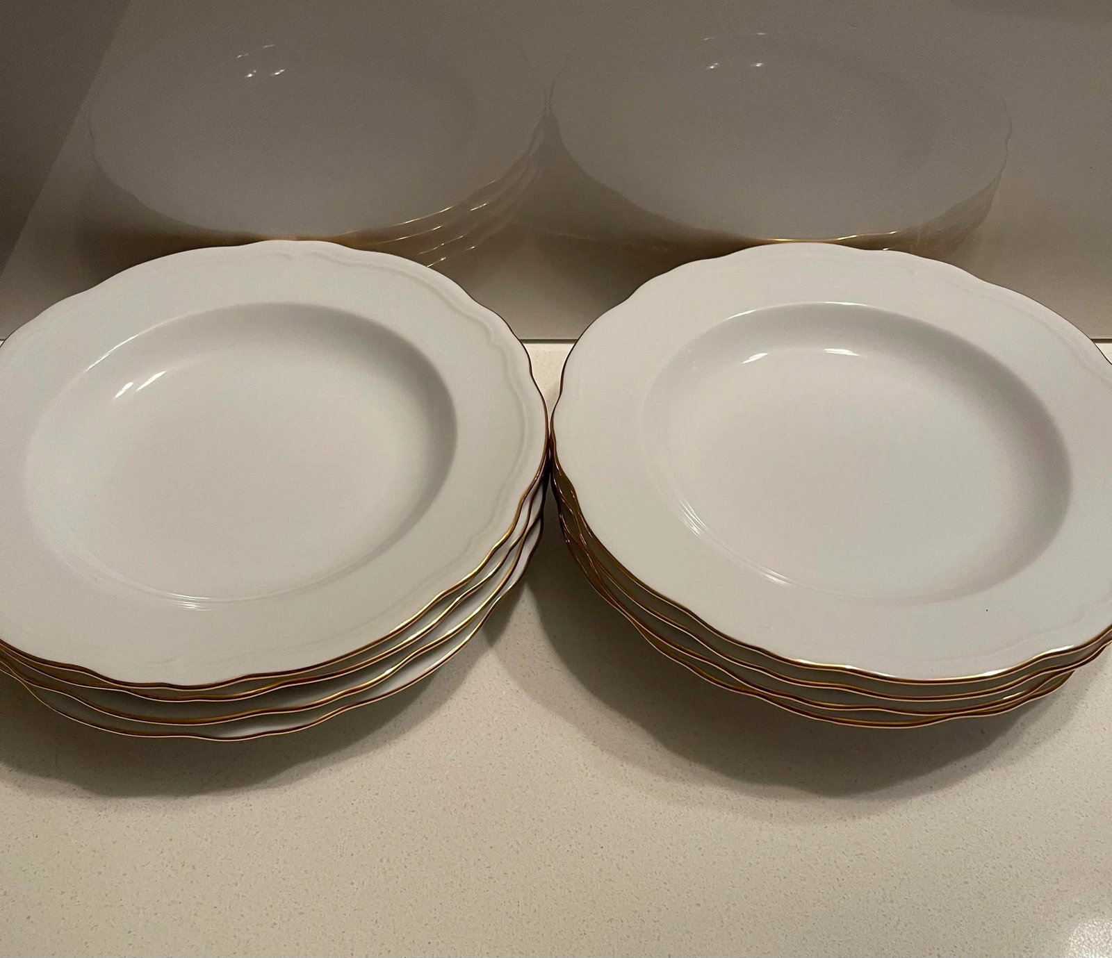 Late 20th Century Mikasa Gold Coin Soup Bowls - Set of 8 - 7