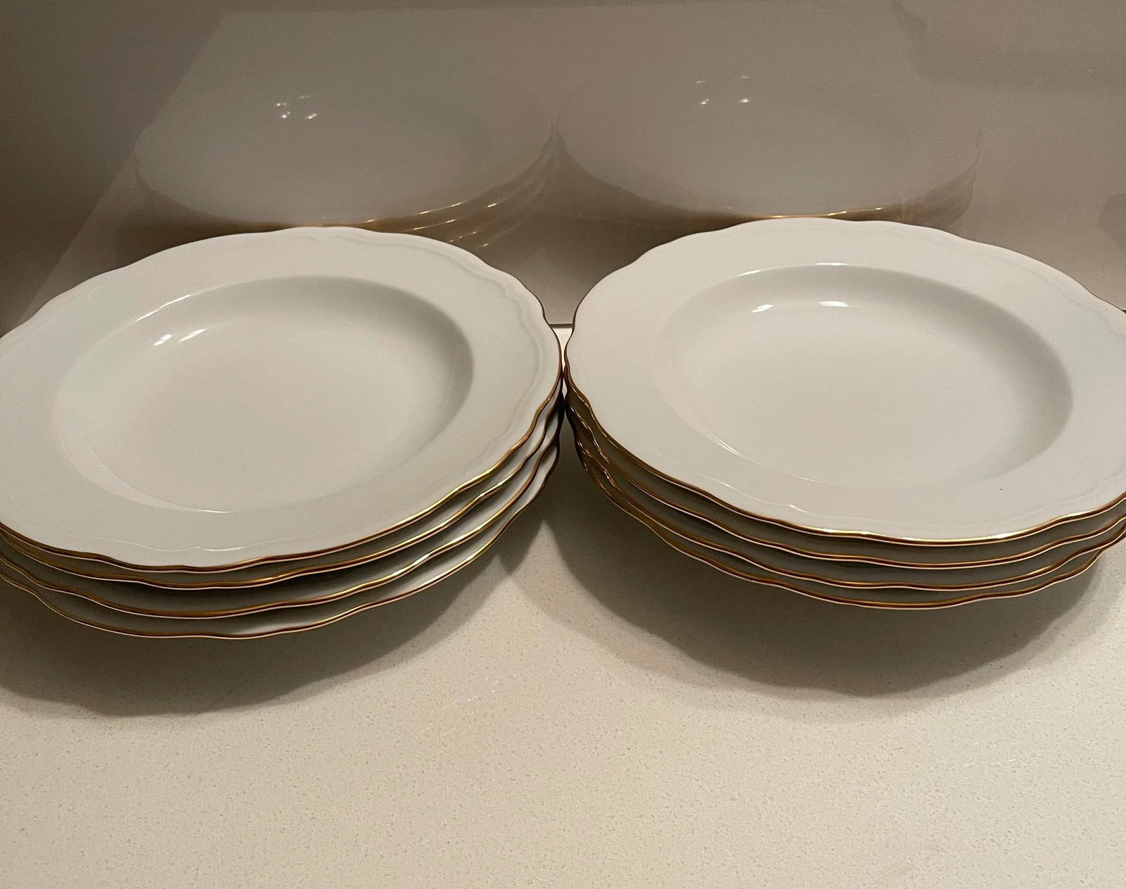 Late 20th Century Mikasa Gold Coin Soup Bowls - Set of 8 - 9