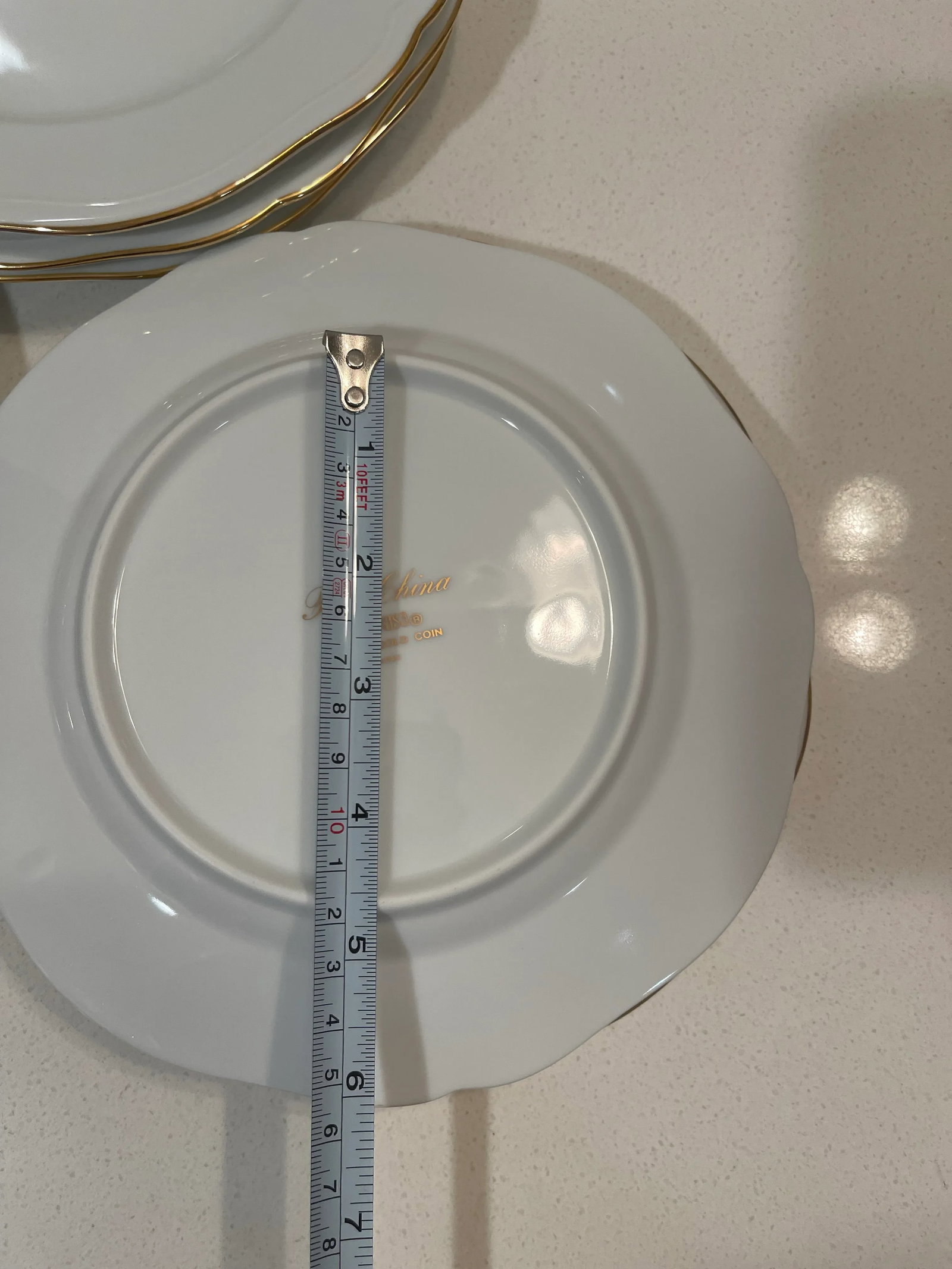 Late 20th Century Mikasa Gold Coin Salad Plates - Set of 8 - 11