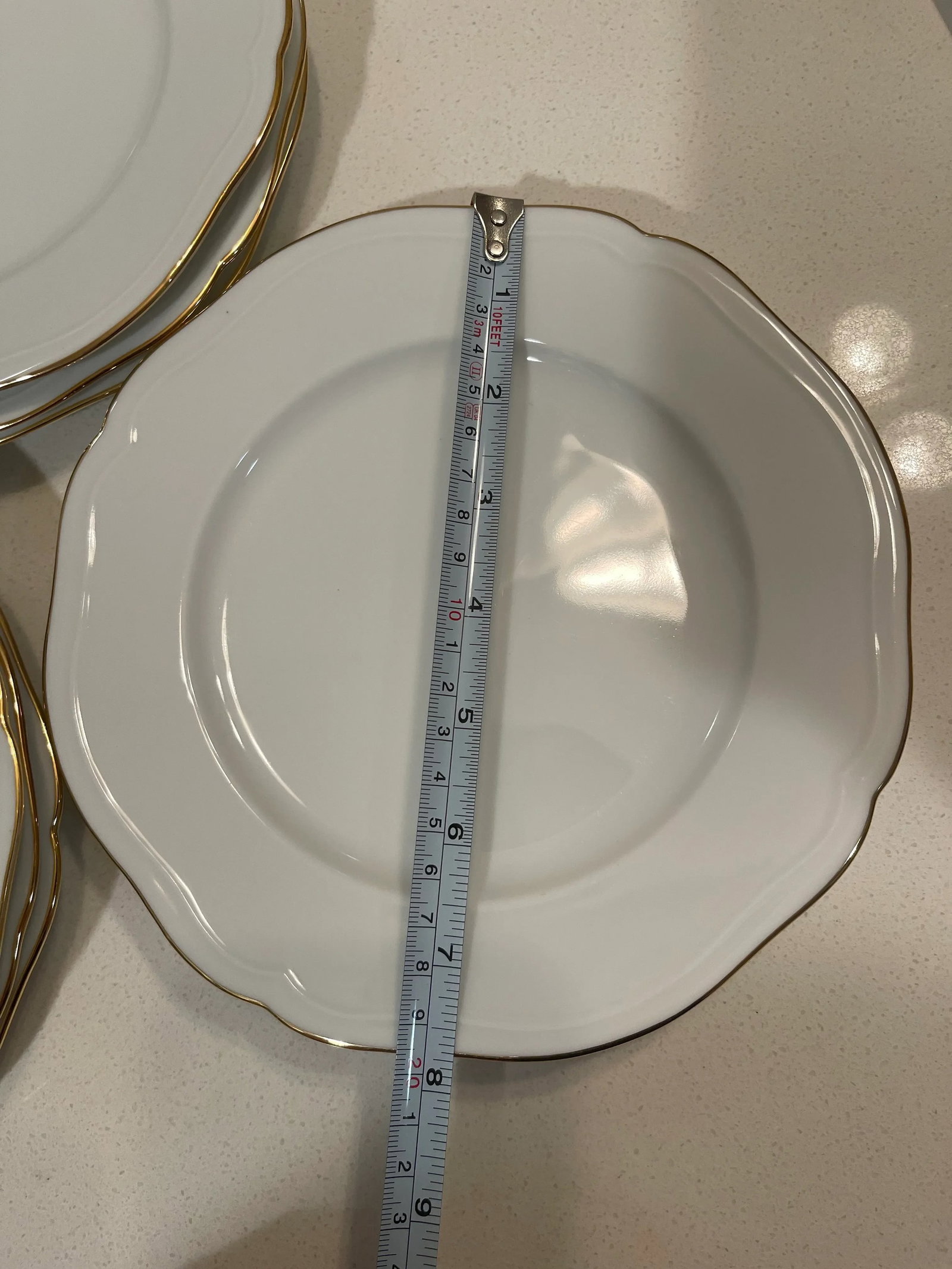 Late 20th Century Mikasa Gold Coin Salad Plates - Set of 8 - 12