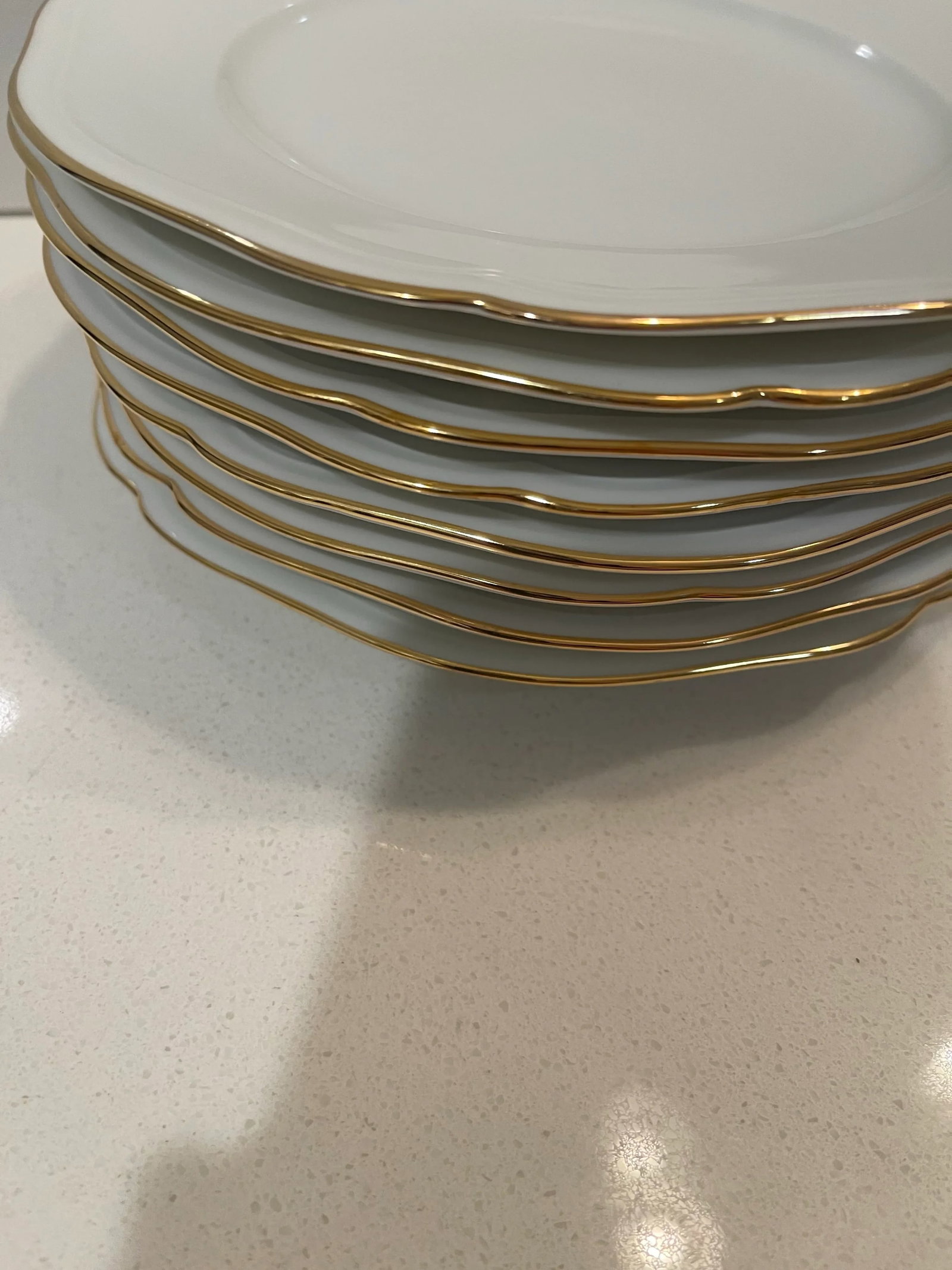 Late 20th Century Mikasa Gold Coin Salad Plates - Set of 8 - 2