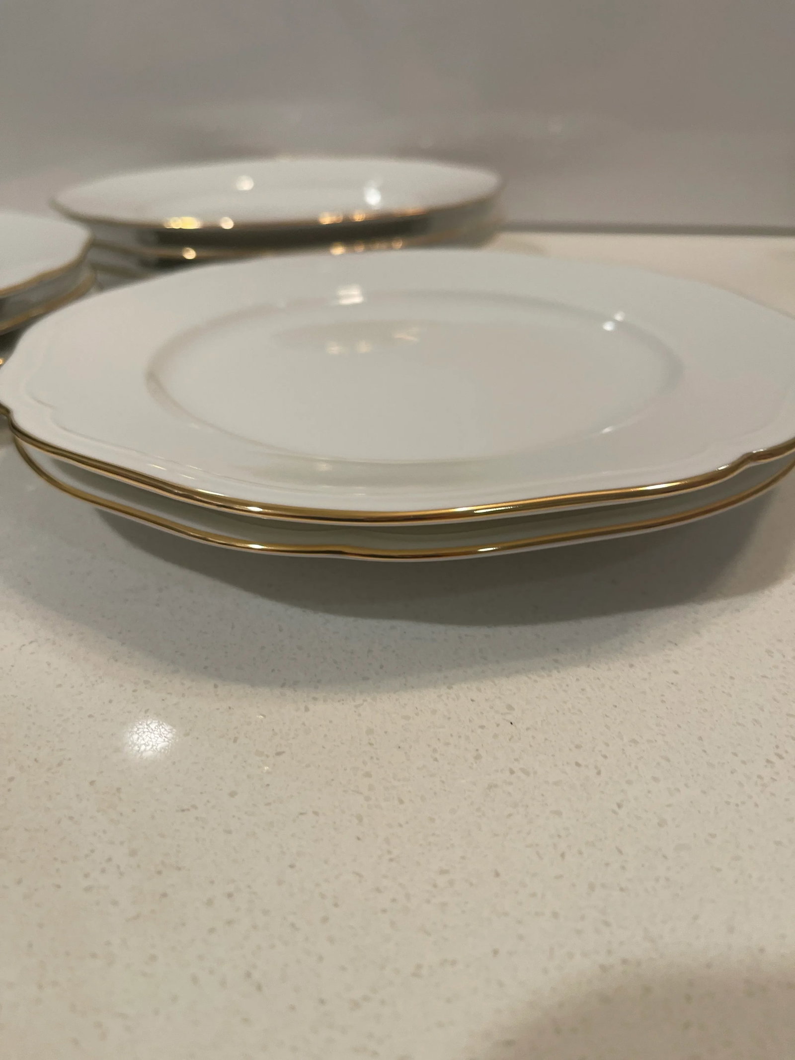 Late 20th Century Mikasa Gold Coin Salad Plates - Set of 8 - 3