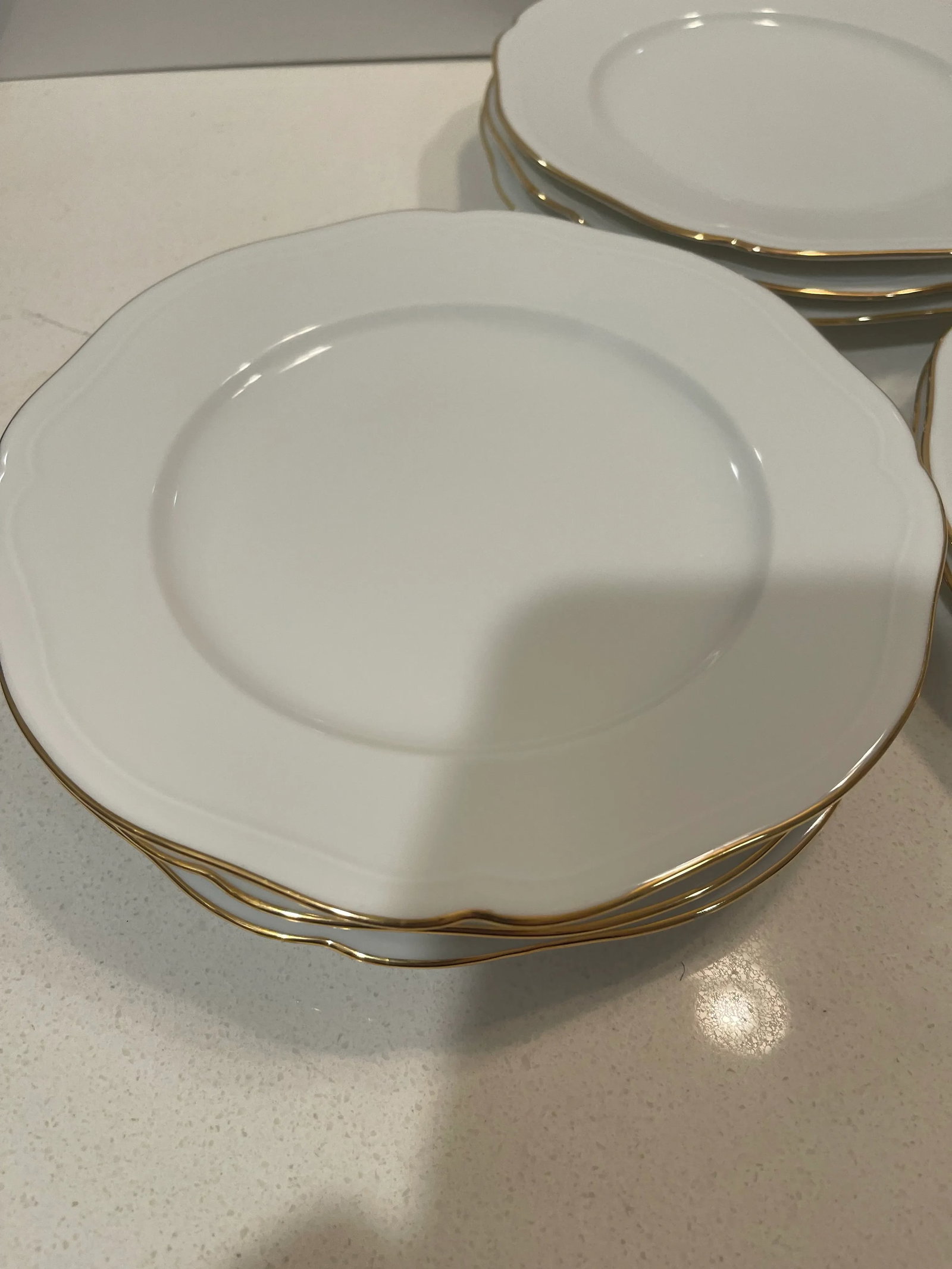 Late 20th Century Mikasa Gold Coin Salad Plates - Set of 8 - 5