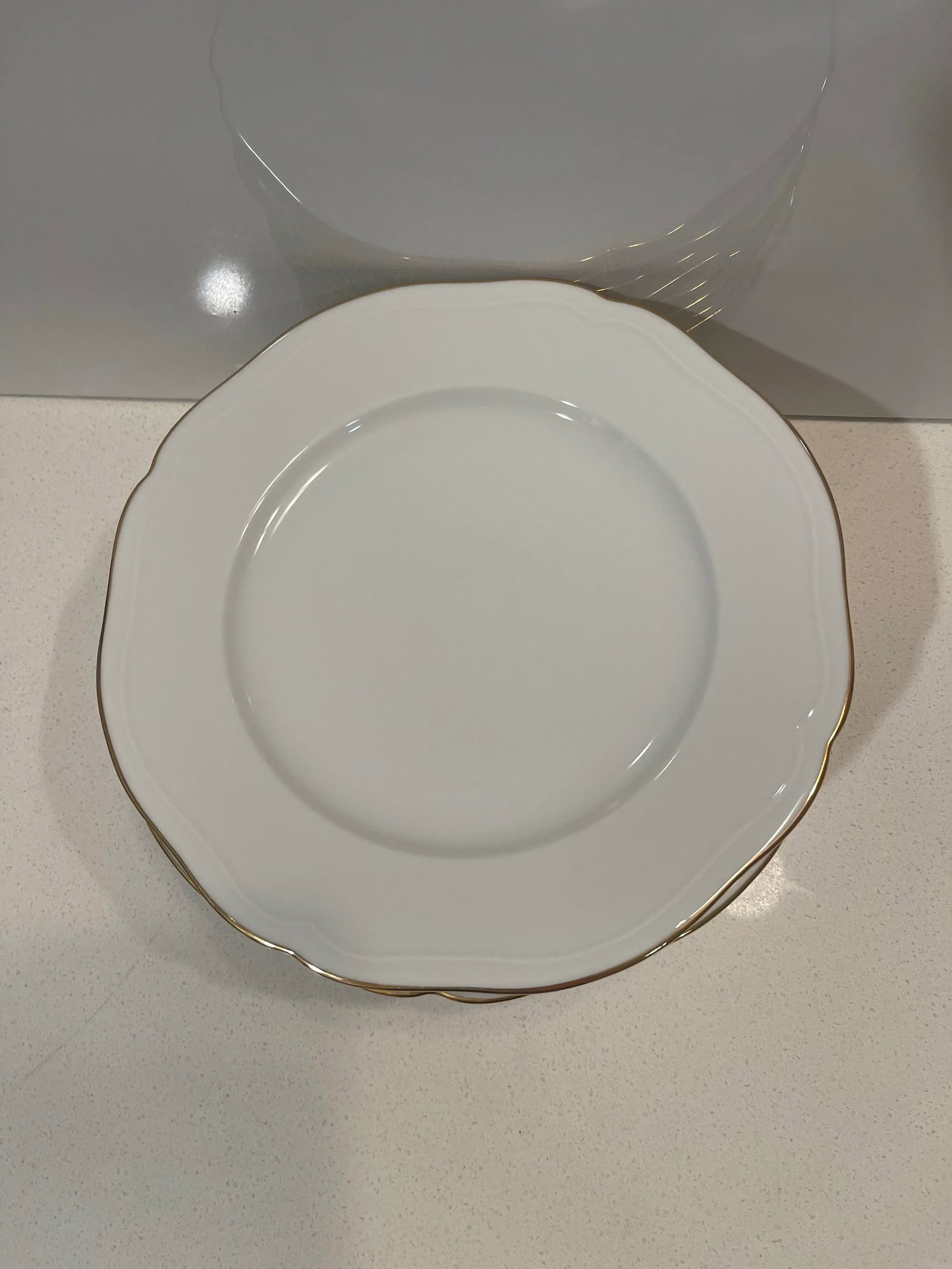 Late 20th Century Mikasa Gold Coin Salad Plates - Set of 8 - 6