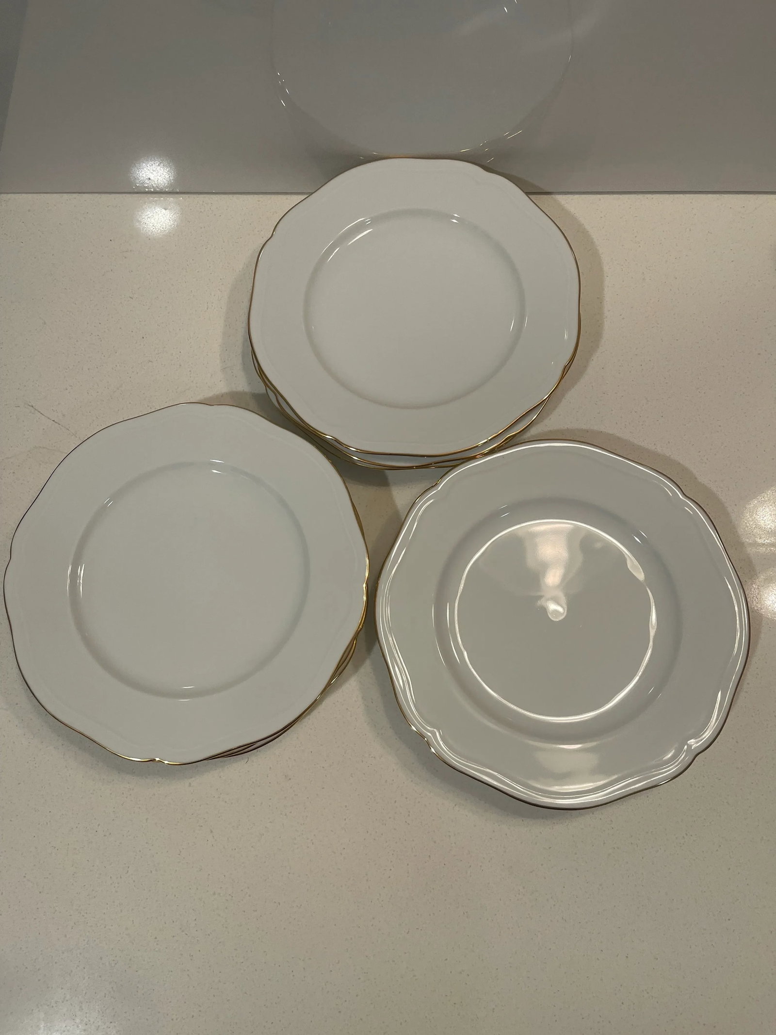 Late 20th Century Mikasa Gold Coin Salad Plates - Set of 8 - 7