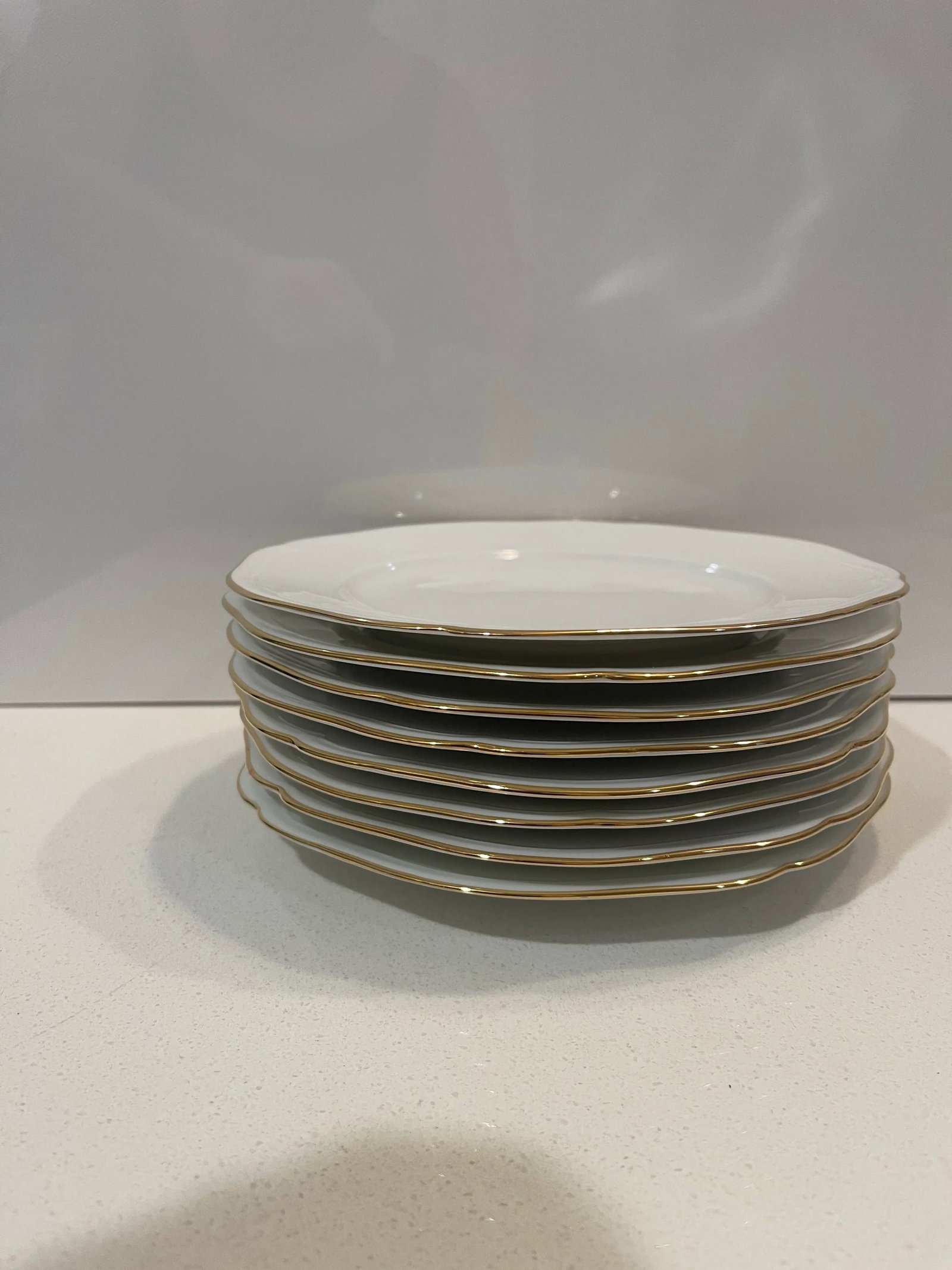 Late 20th Century Mikasa Gold Coin Salad Plates - Set of 8 - 8