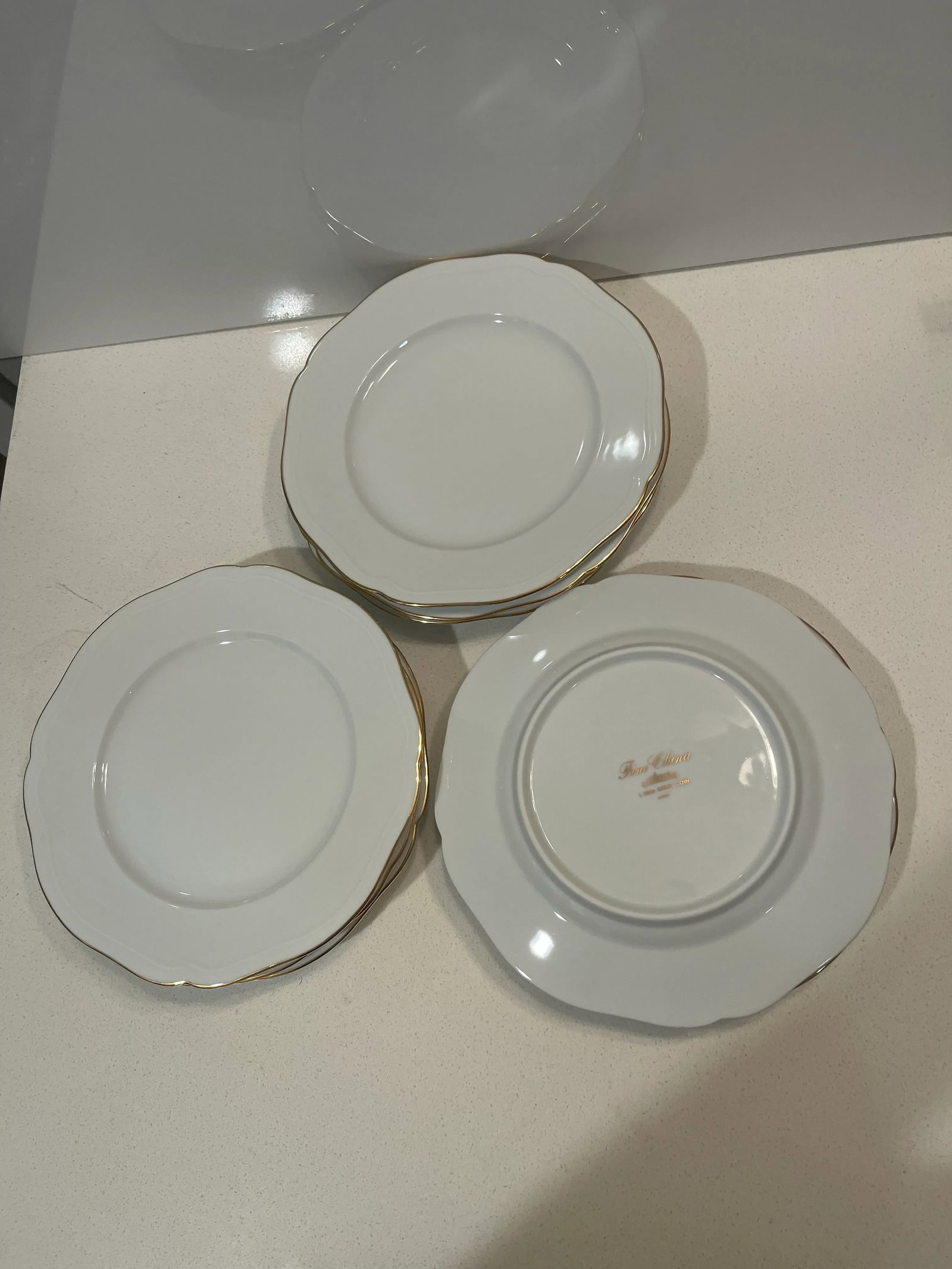 Late 20th Century Mikasa Gold Coin Salad Plates - Set of 8 - 9