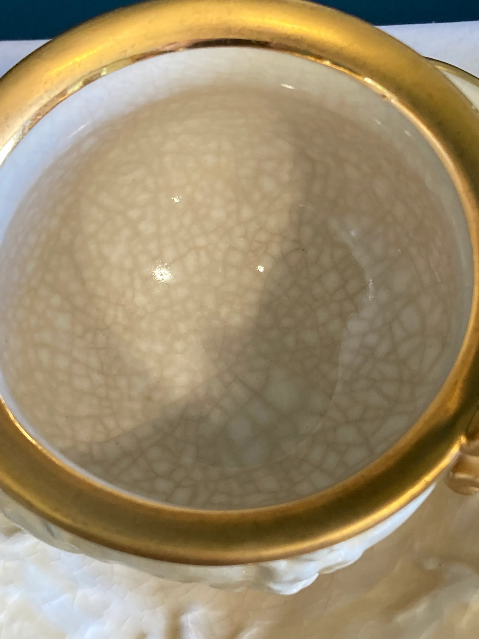 Antique Ernst Bohne Sohne Cherub Teacup and Saucer With Gold Trim Set- 14 Pieces - 9