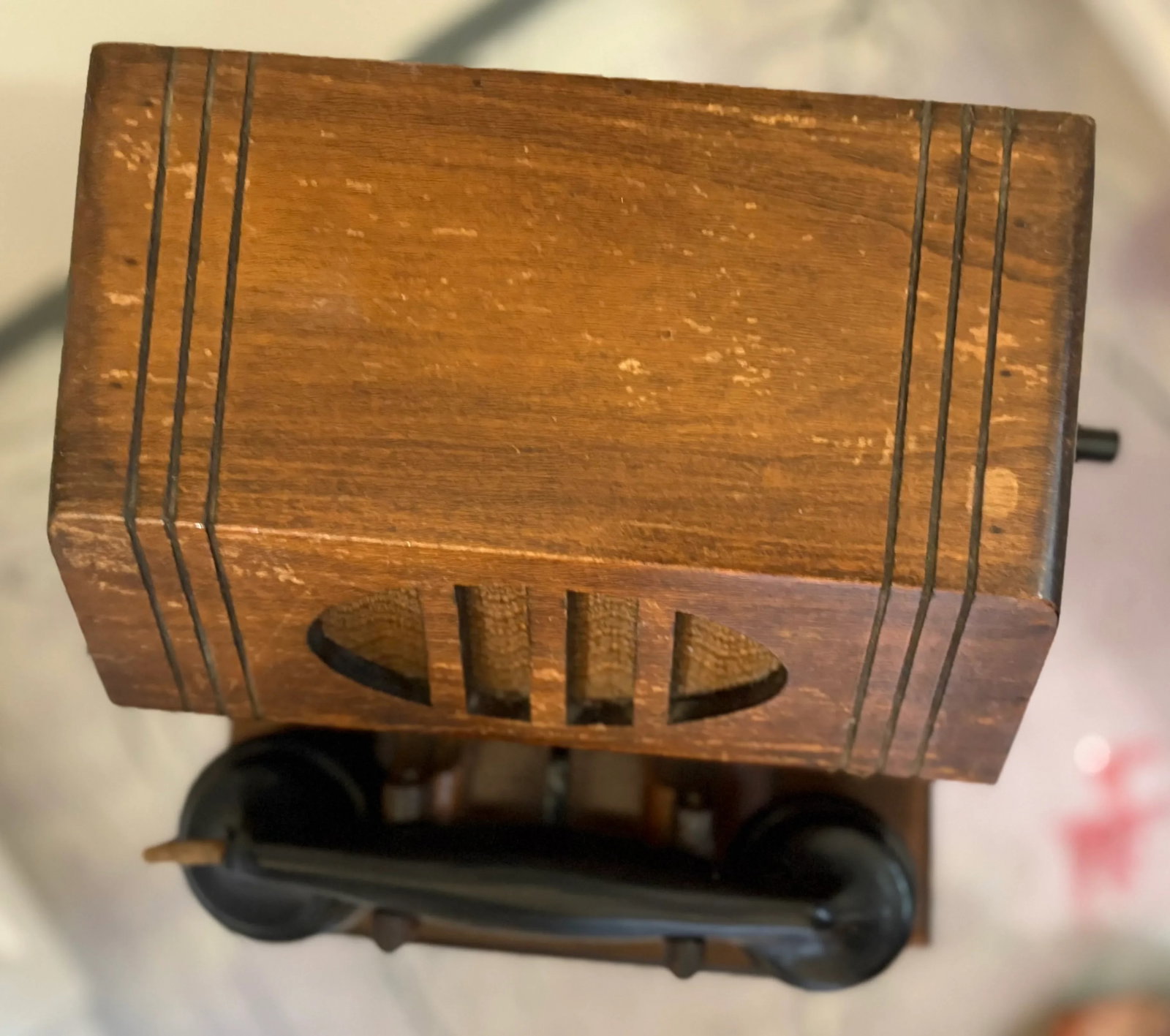Vintage, Crank Telephone & Stand, Antique Phones - 8