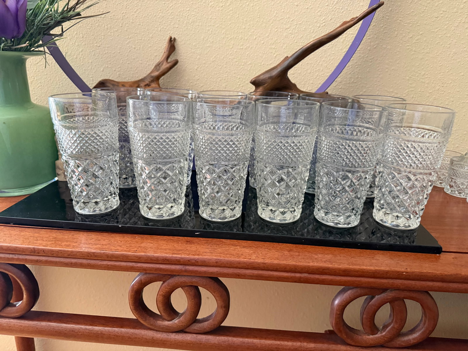 1960s Anchor Hocking Wexford Pattern Glassware Set- 137 Pieces - 13