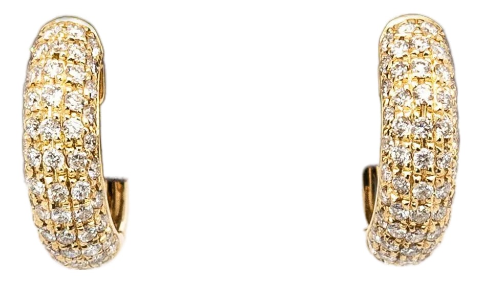 Handcrafted 14k Solid Gold Diamond Hoops - Ethically Earth-Mined Stones: Expertly handcrafted in 14k solid gold, each hoop is accented with natural, ethically earth-mined diamonds. A refined statement piece that elevates any jewelry collection. "Hoops that say, "Yes, I'm