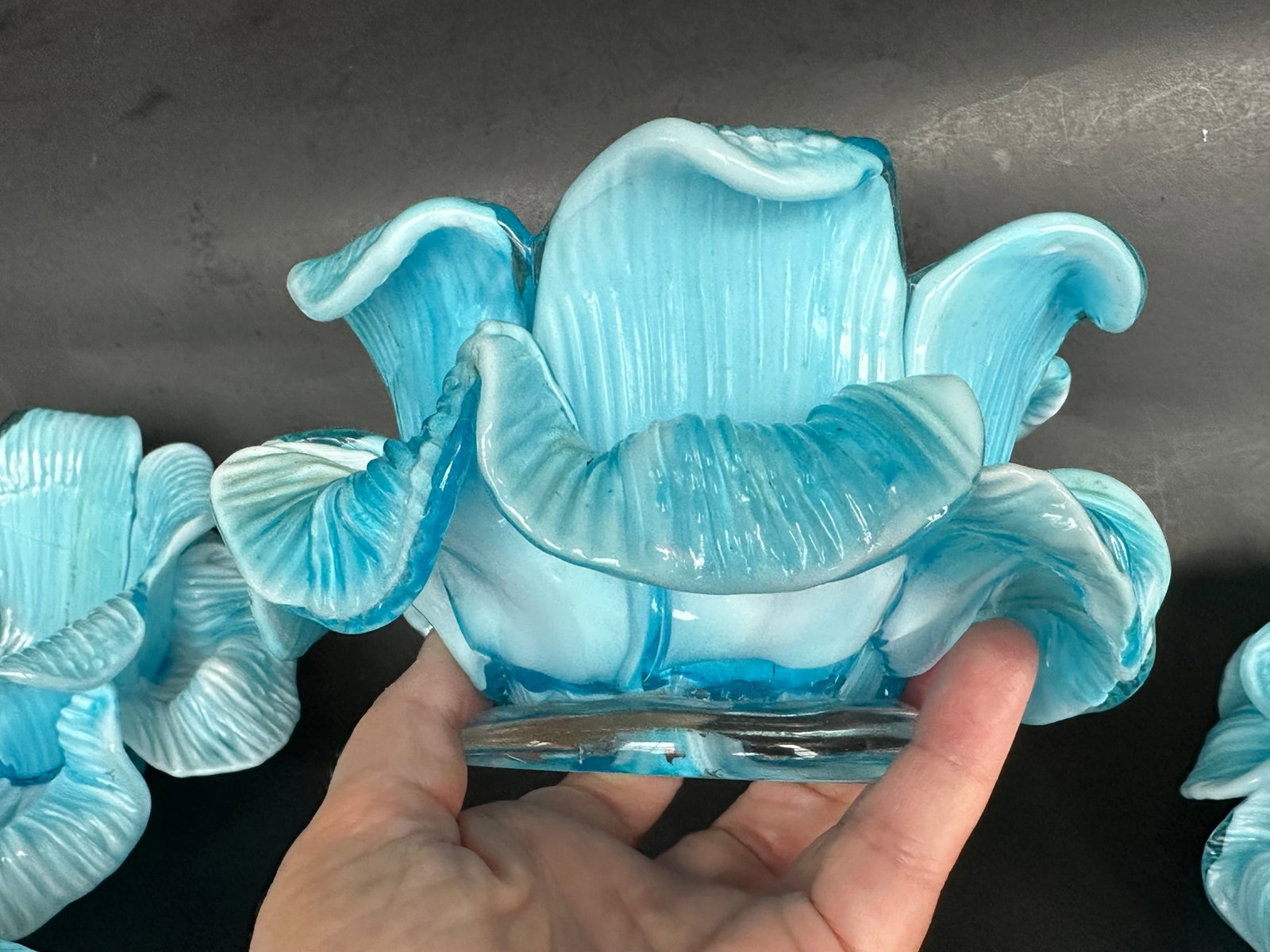 Fratelli Toso Italian Murano Glass Flower Petal Bowl Candle Votive Holders - 14