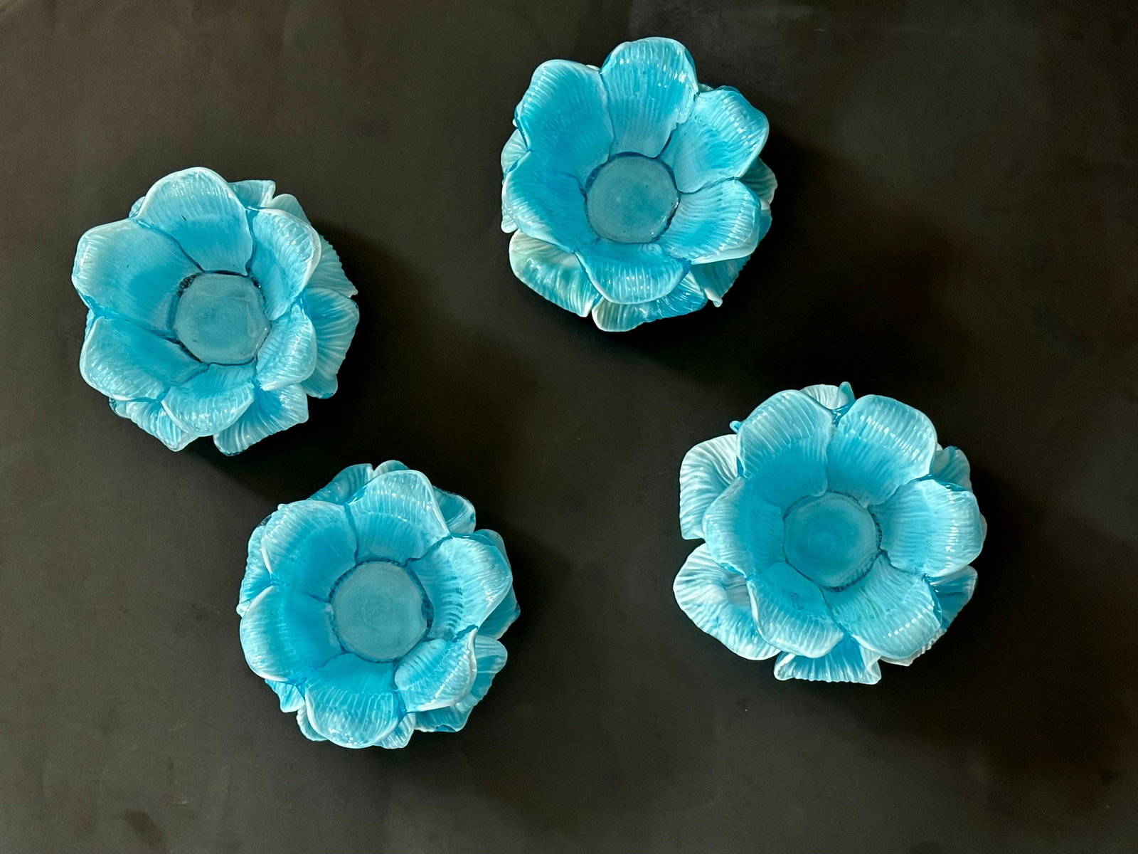 Fratelli Toso Italian Murano Glass Flower Petal Bowl Candle Votive Holders - 17