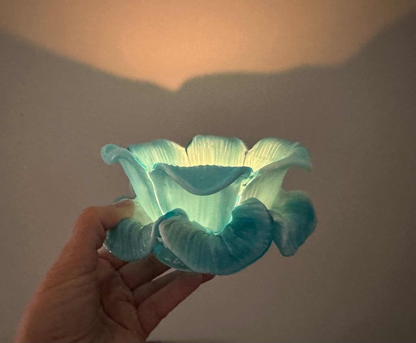 Fratelli Toso Italian Murano Glass Flower Petal Bowl Candle Votive Holders - 2