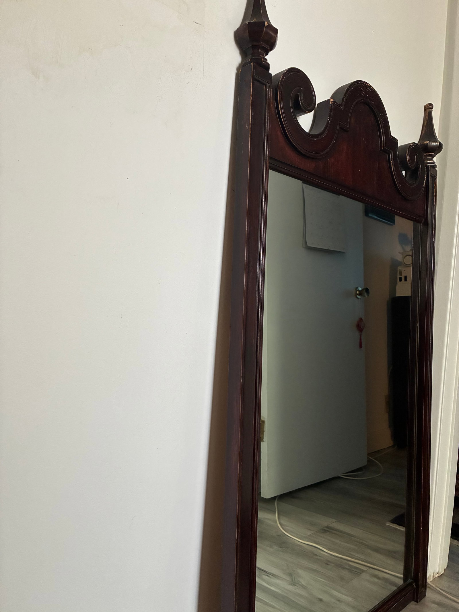 Early 20th Century Chippendale Mahogany Wood-Framed Mirror - 14