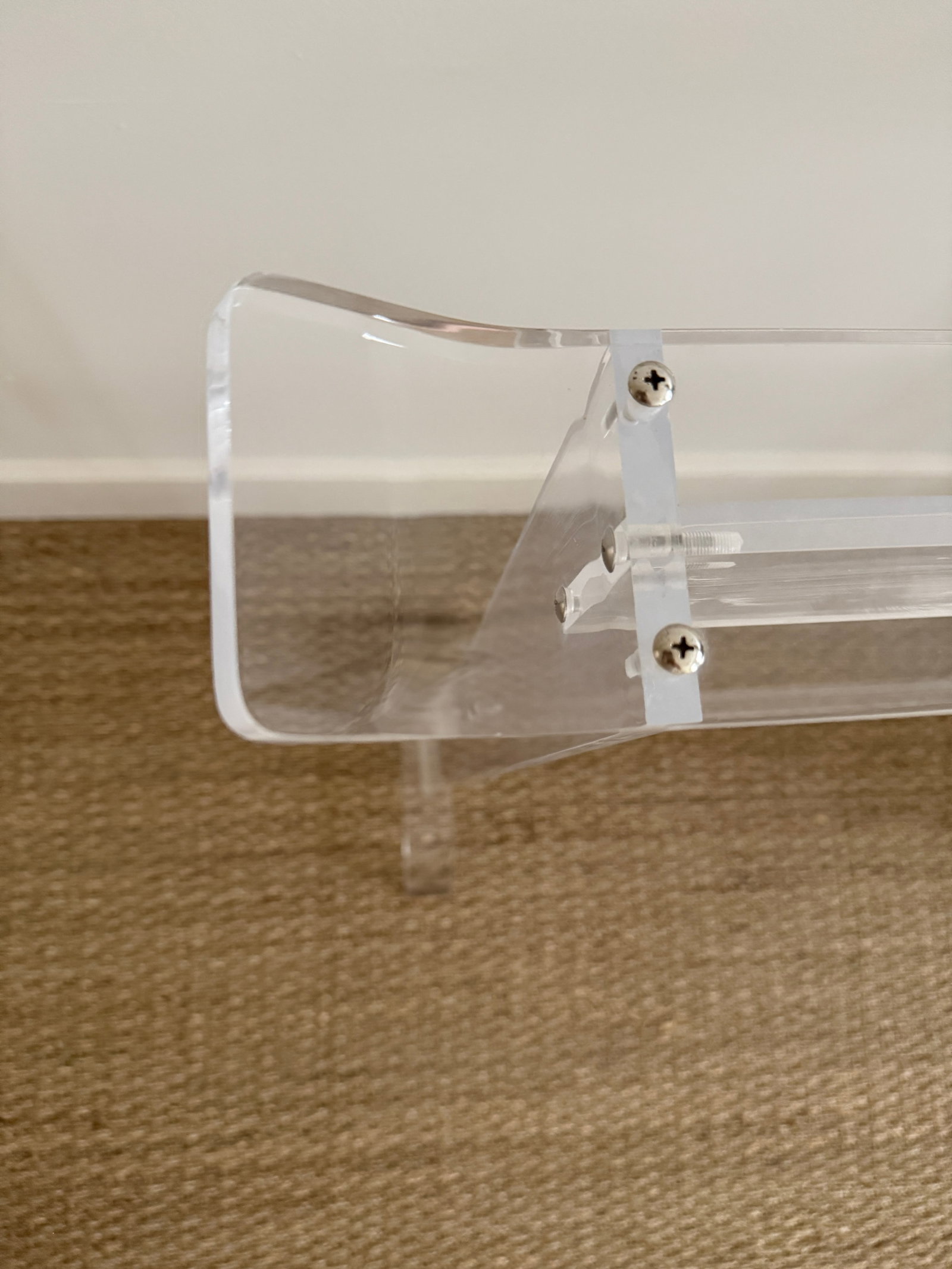 Vintage Heavy Lucite Blanket/Quilt Rack - 10