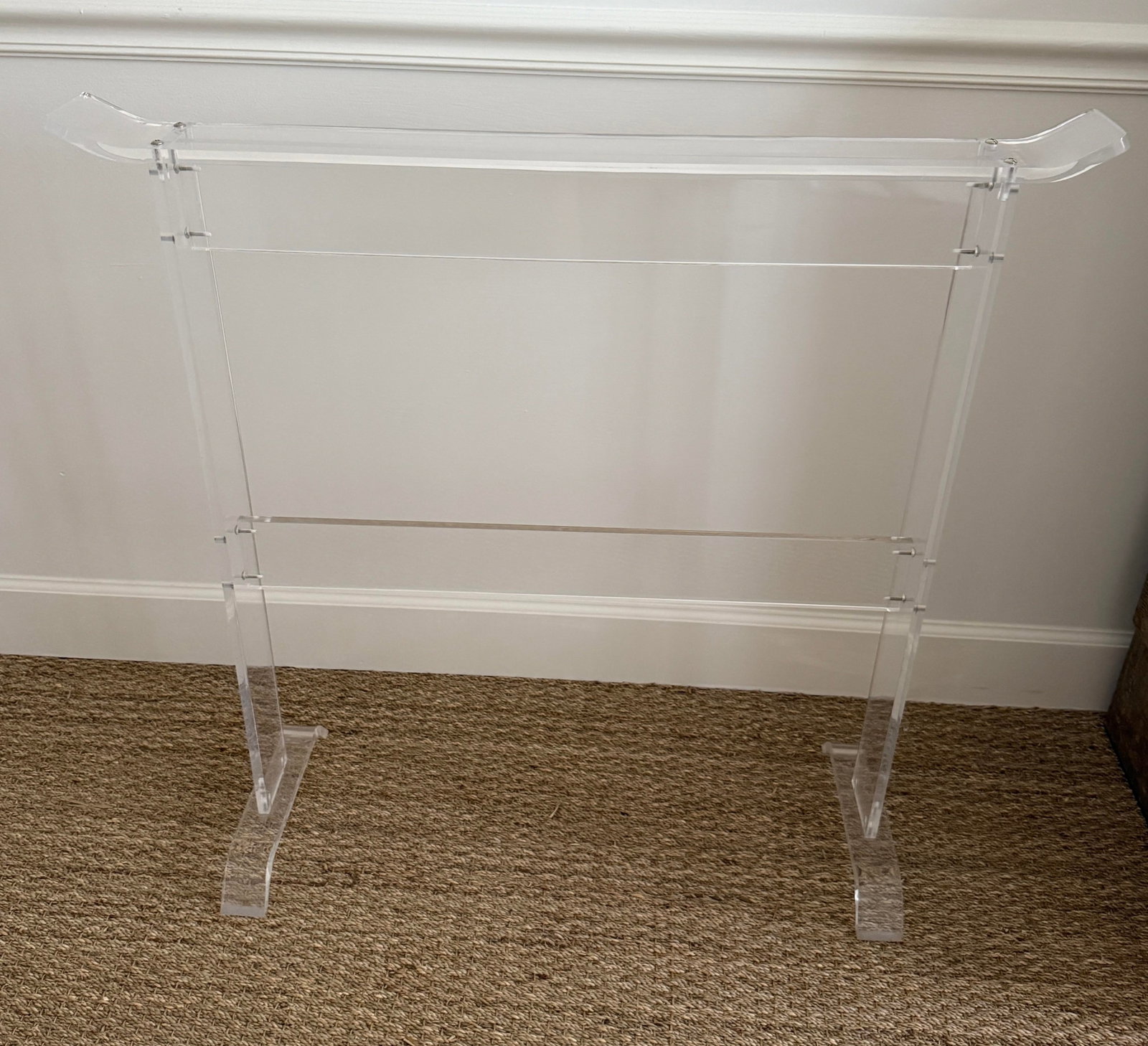 Vintage Heavy Lucite Blanket/Quilt Rack - 2