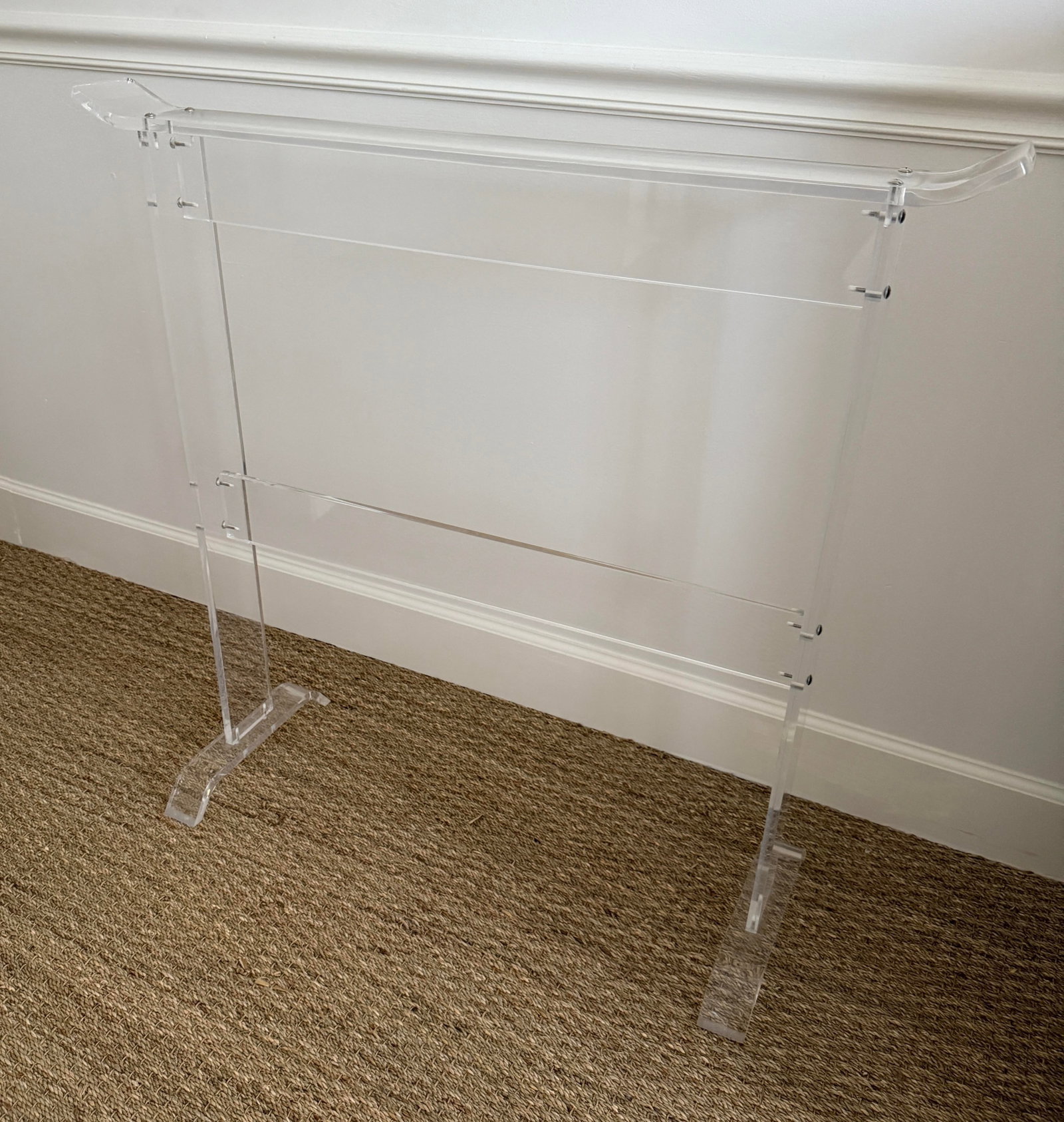 Vintage Heavy Lucite Blanket/Quilt Rack - 3