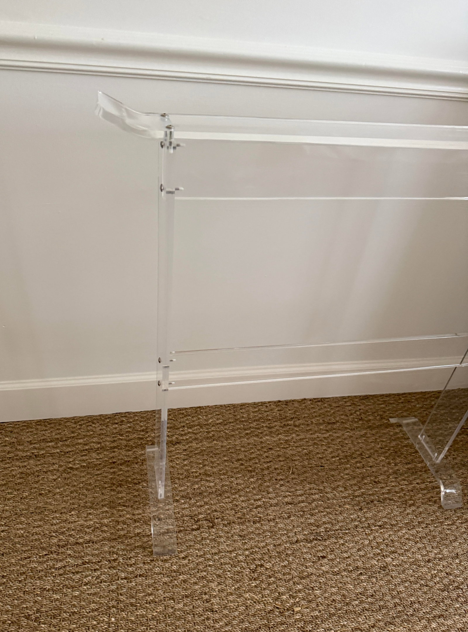Vintage Heavy Lucite Blanket/Quilt Rack - 8