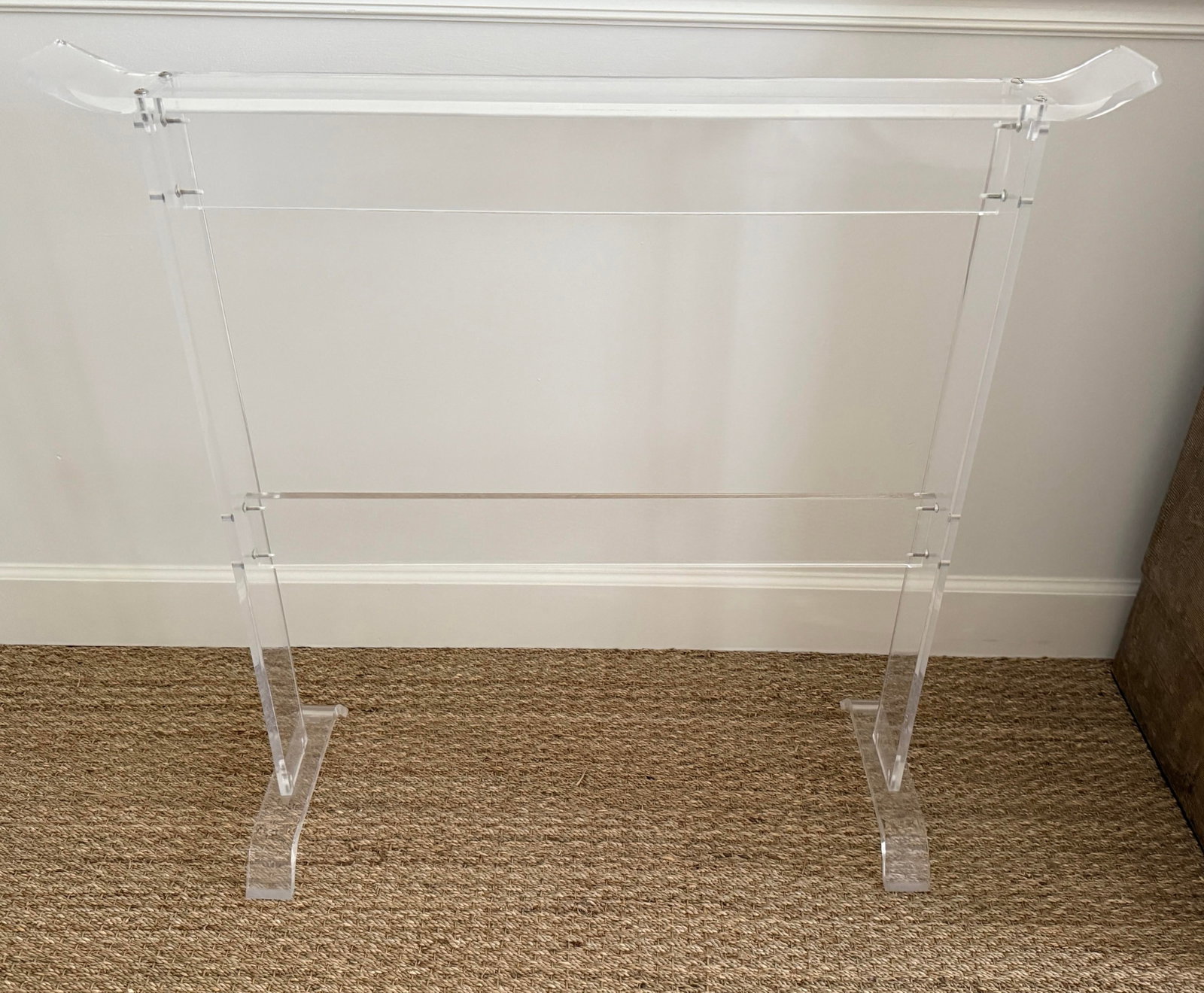 Vintage Heavy Lucite Blanket/Quilt Rack - 9