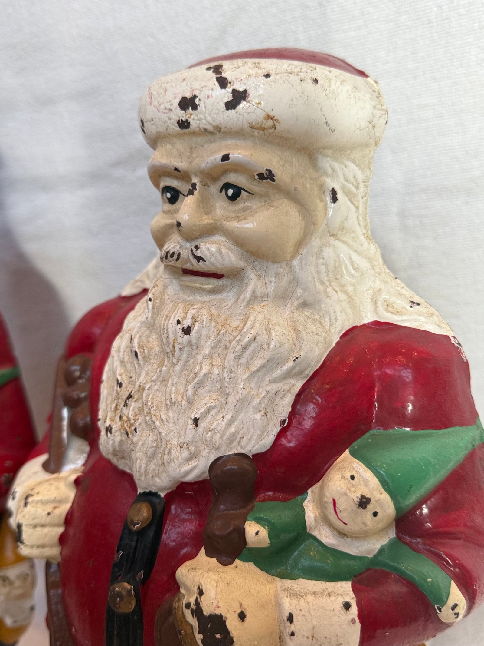 1940s Rare Santa Claus Cast Iron Andirons - 10