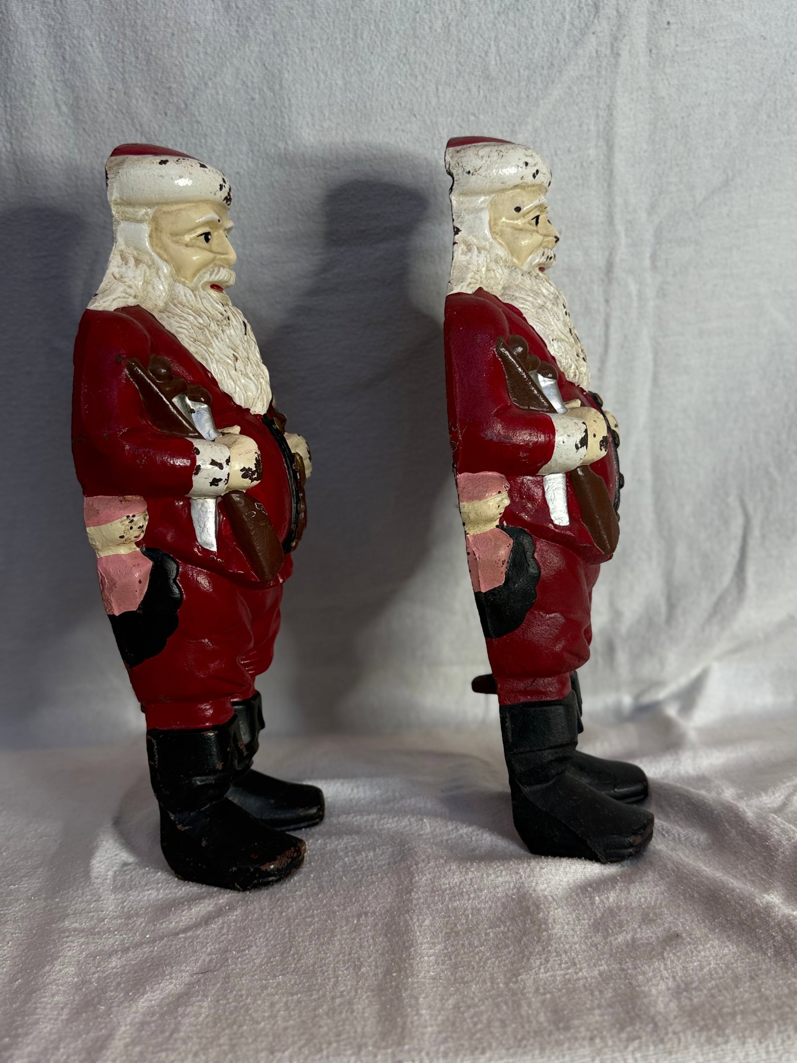 1940s Rare Santa Claus Cast Iron Andirons - 3