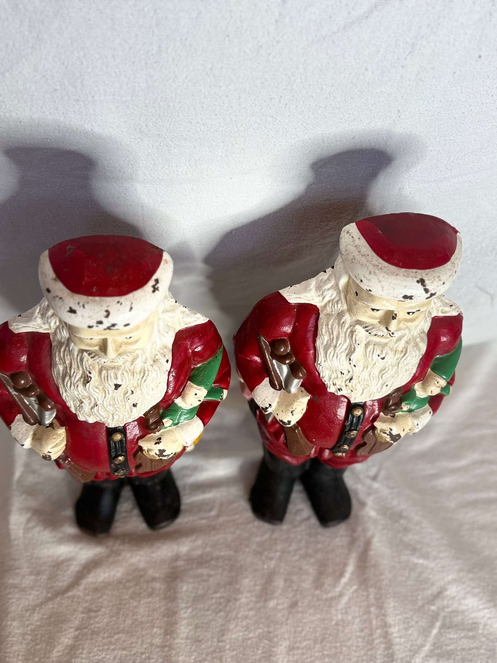 1940s Rare Santa Claus Cast Iron Andirons - 4
