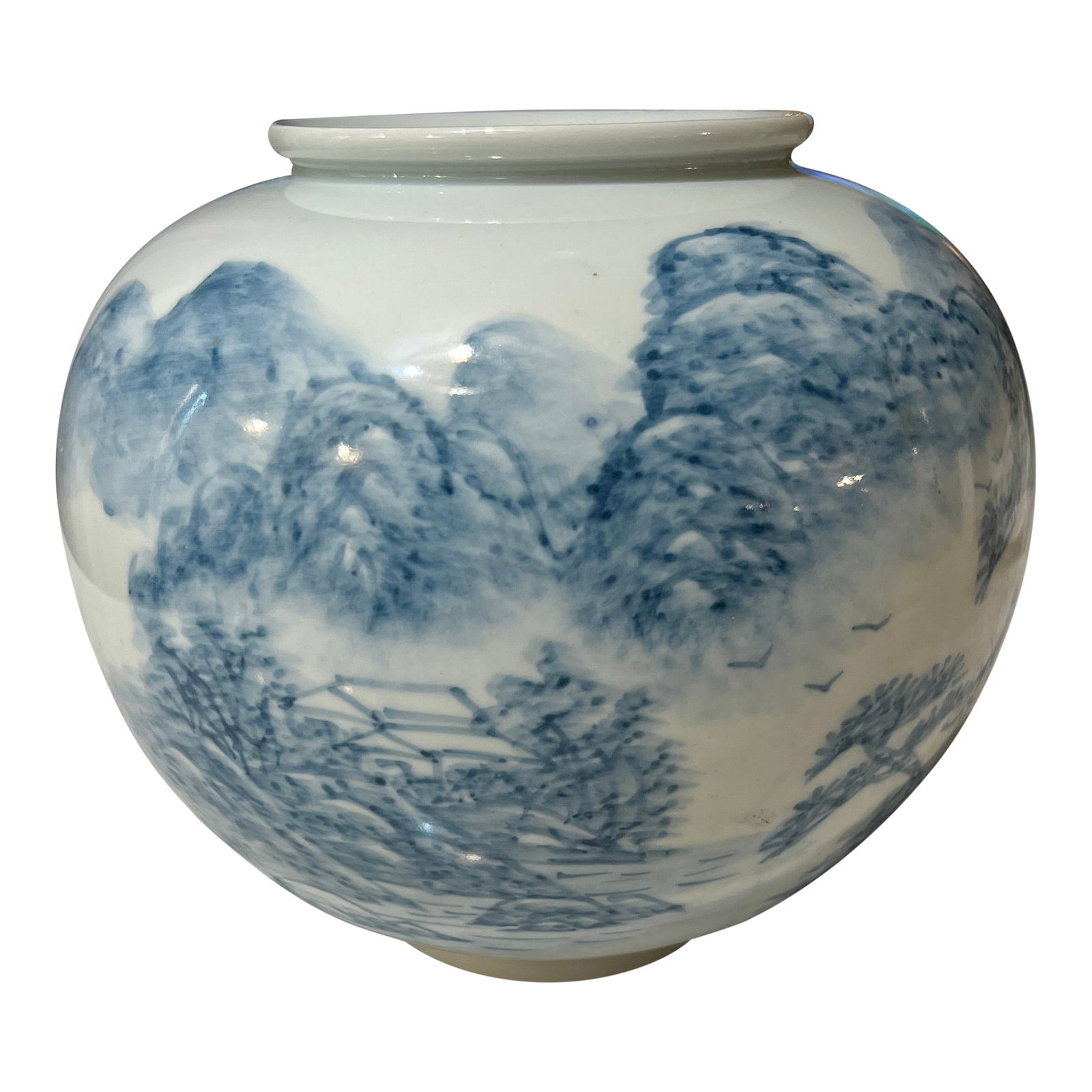 Fukagawa Mid 20 Th Century Entity Porcelain Vase Blue and White (1 of 6)