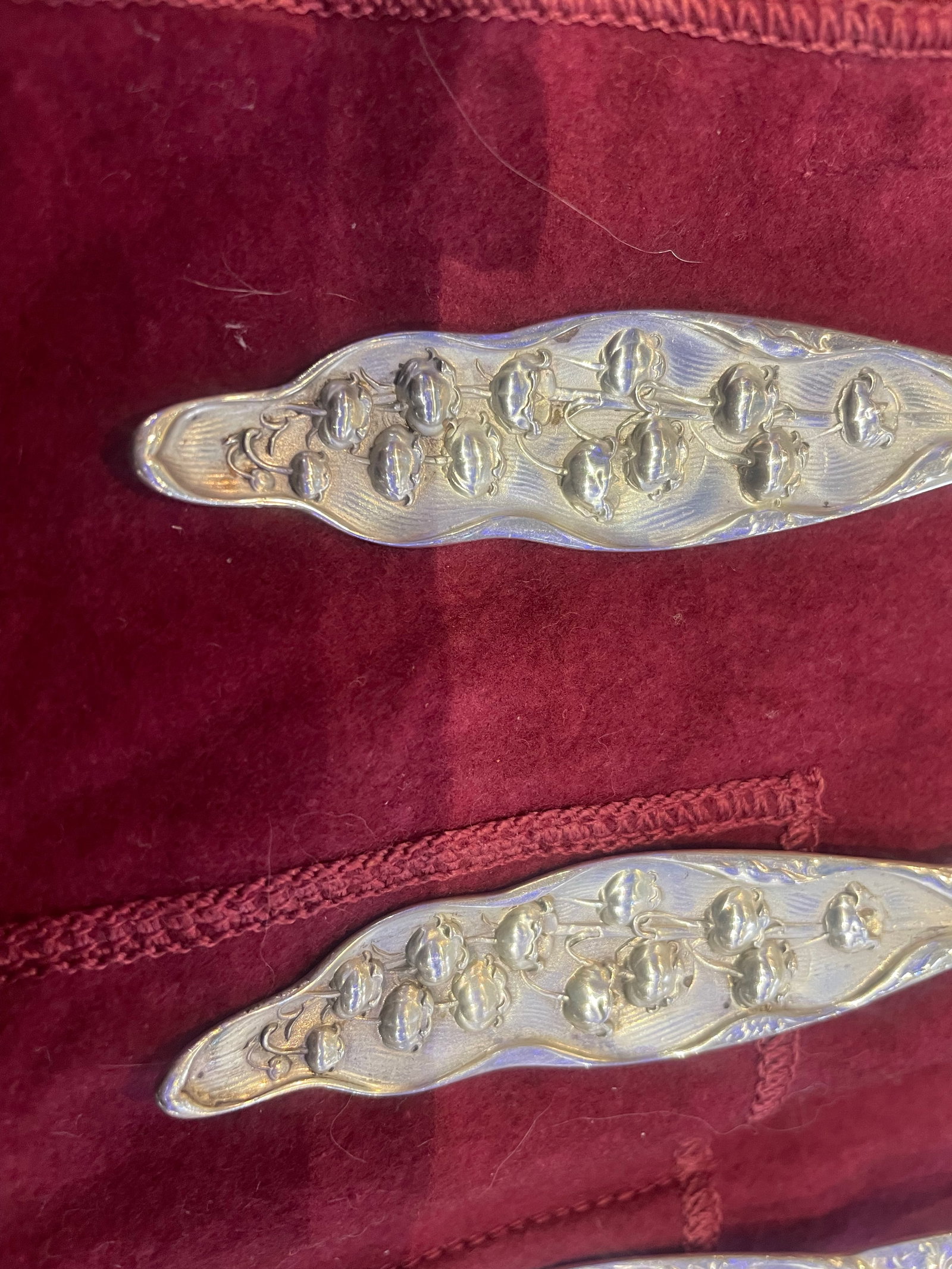 Late 19th Century Sterling Set /8 Spoons in "Lily of the Valley " Pattern by Whiting Manufacturing - 3