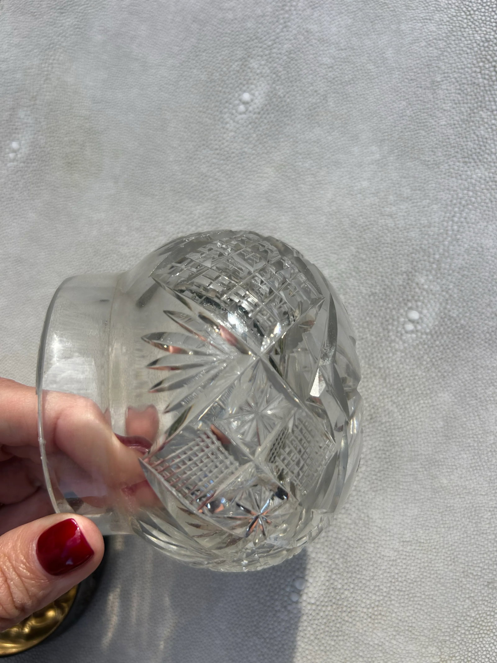 Rare Antique Art Nouveau Sterling Silver & Cut Crystal Dresser Jar by Unger Brothers C. 1900 - 4