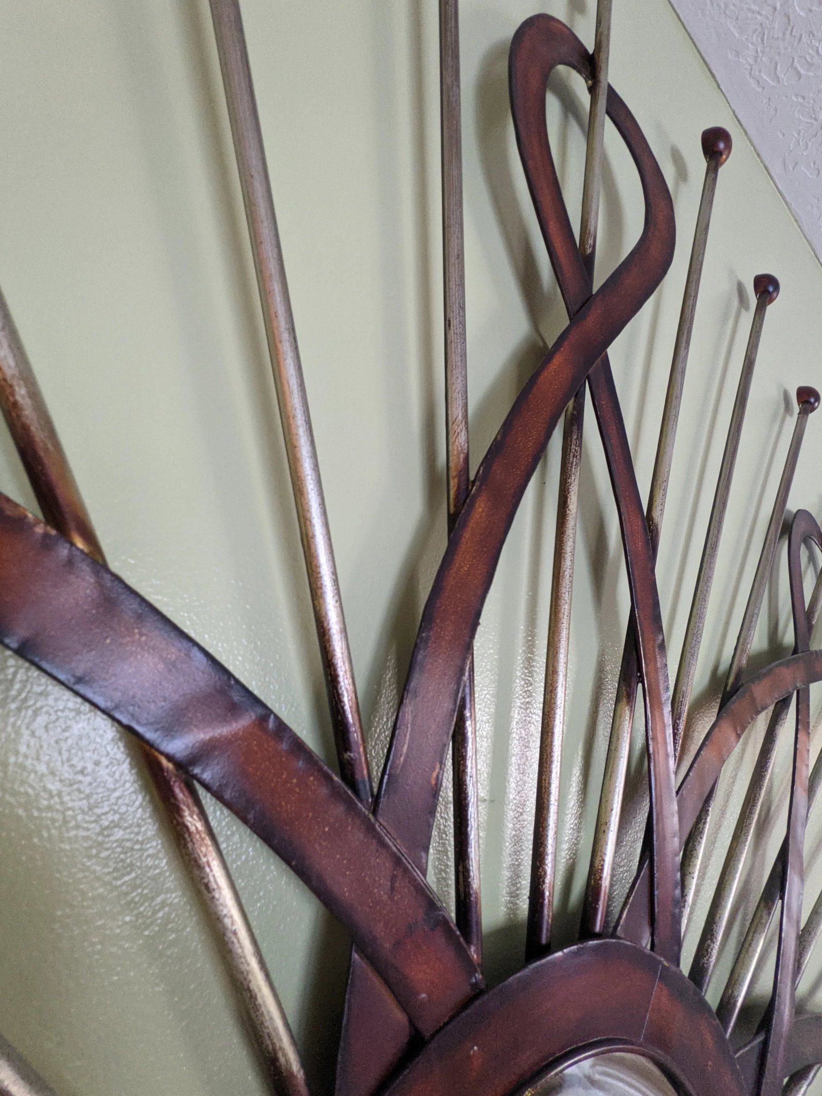 Mid-Century Jere Inspired Sunburst Metal Wall Sculpture - 9