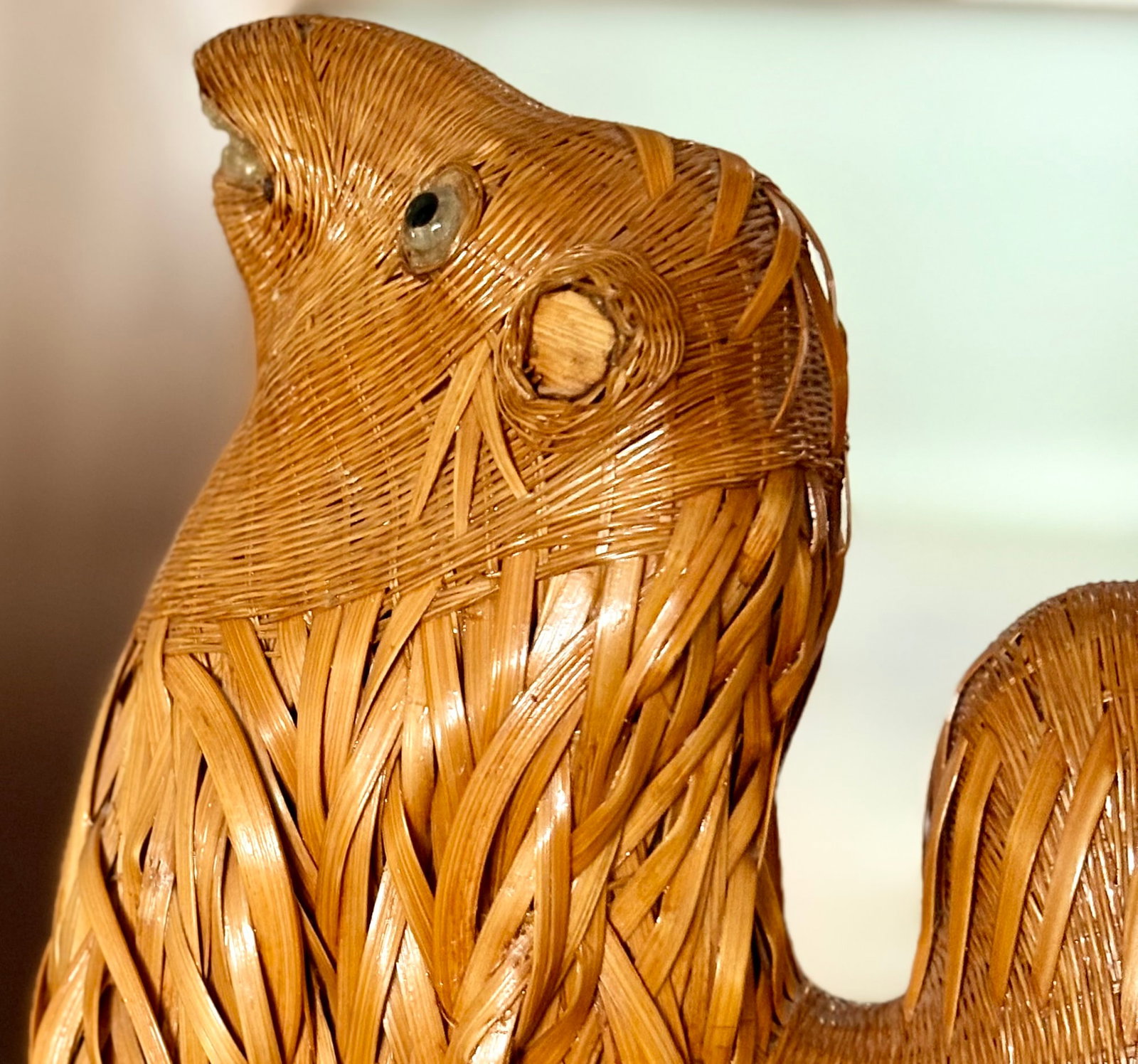 Mid-Century Chinese Wicker and Reed Camel - 11