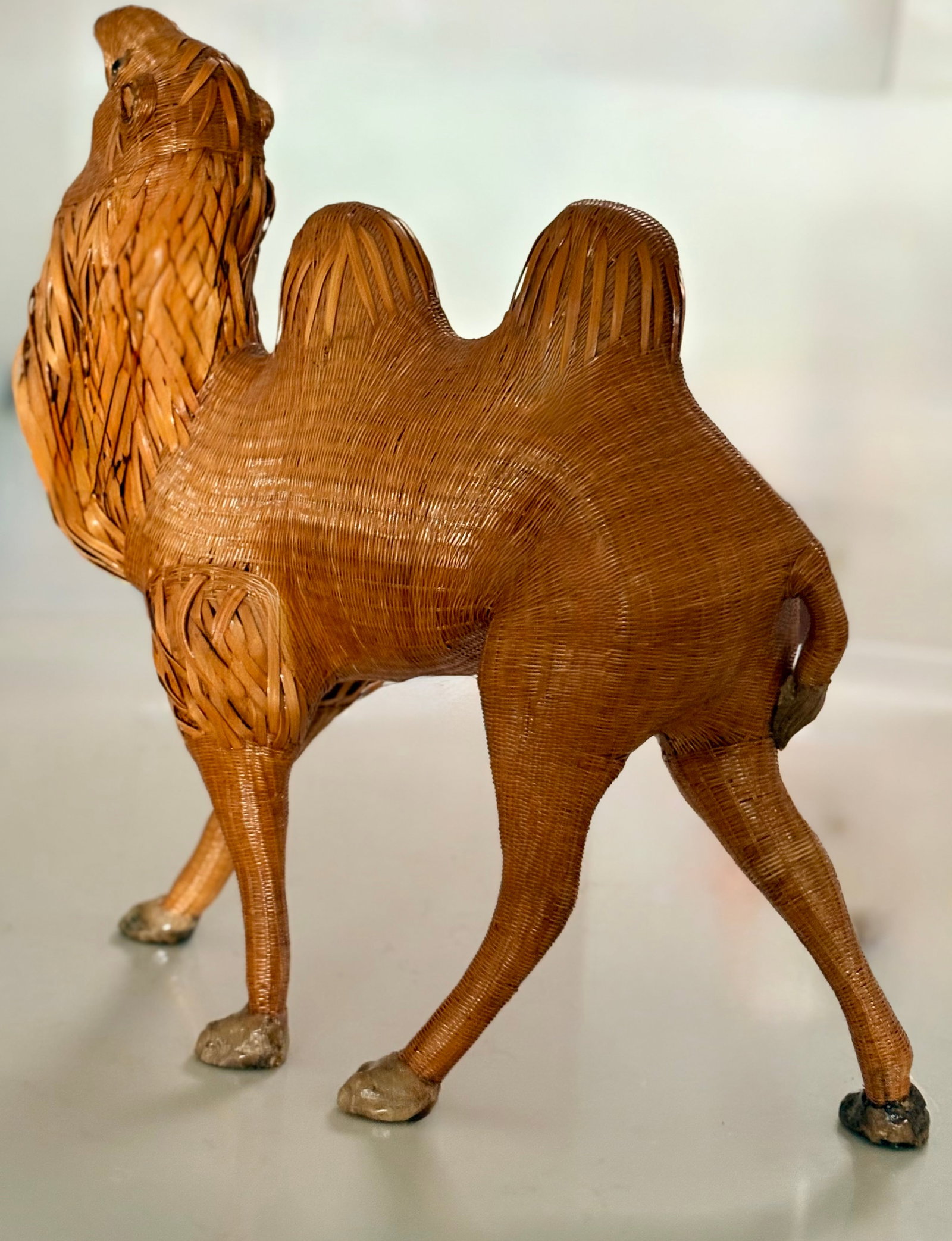 Mid-Century Chinese Wicker and Reed Camel - 12