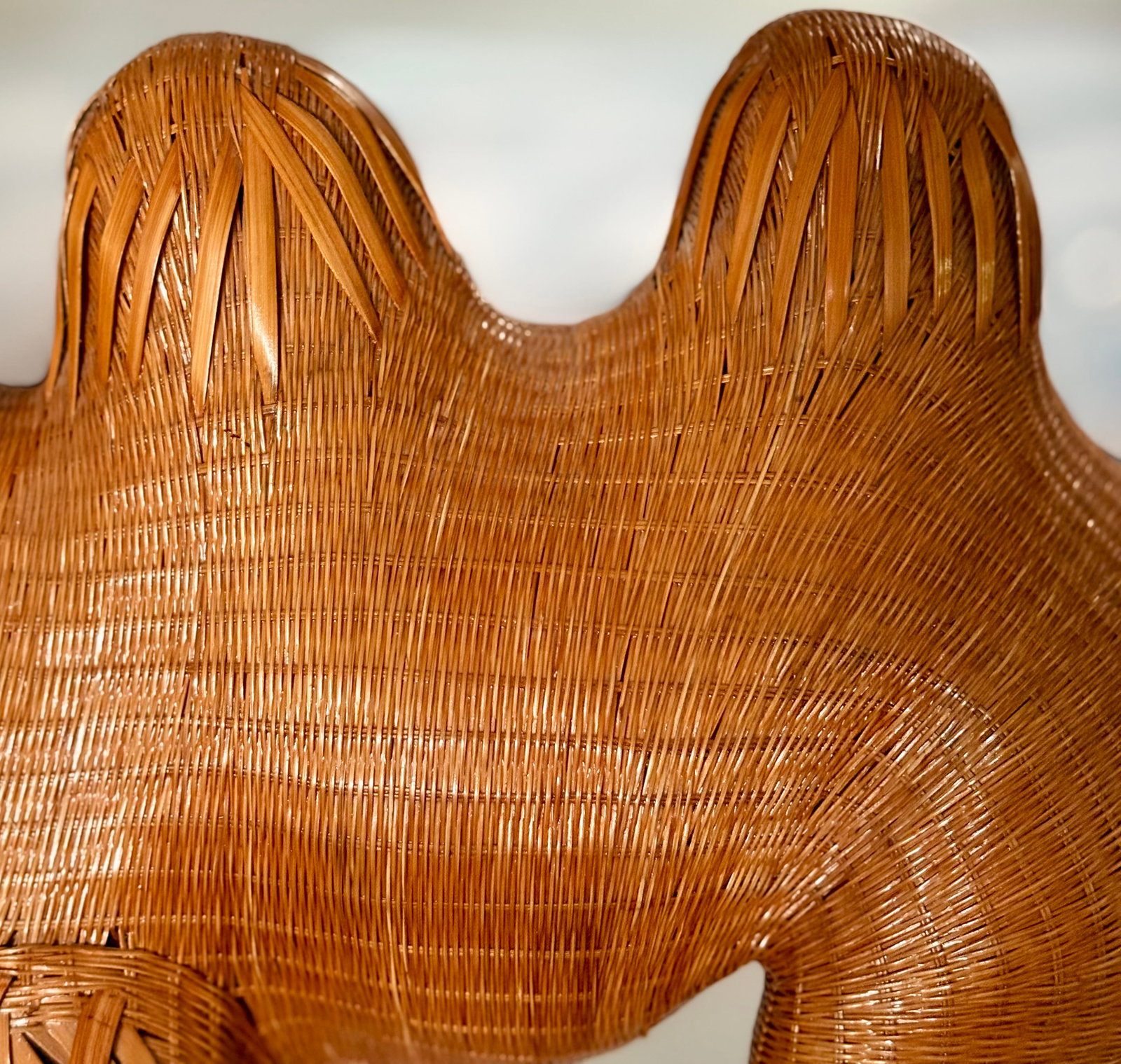 Mid-Century Chinese Wicker and Reed Camel - 13