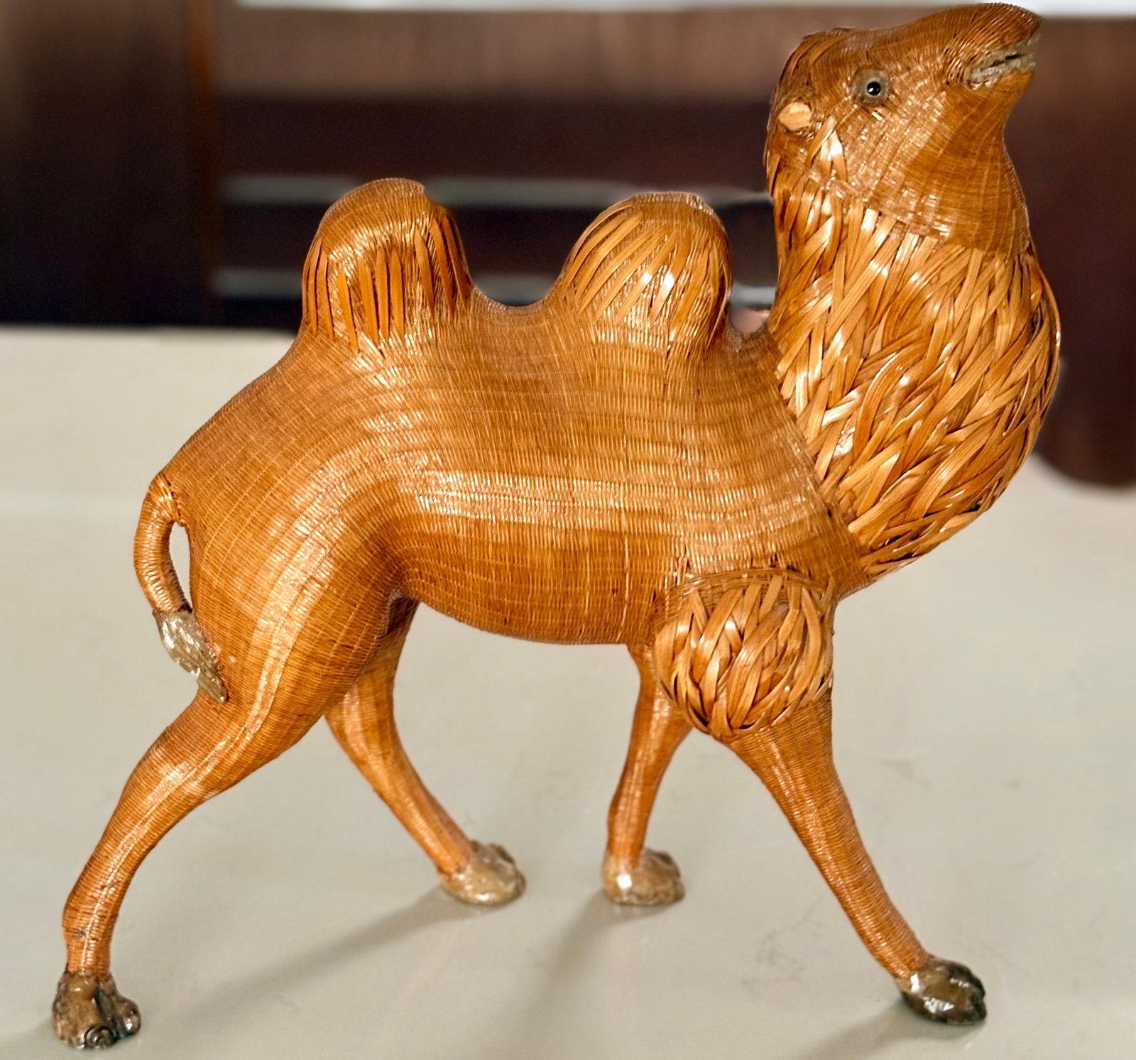 Mid-Century Chinese Wicker and Reed Camel - 2