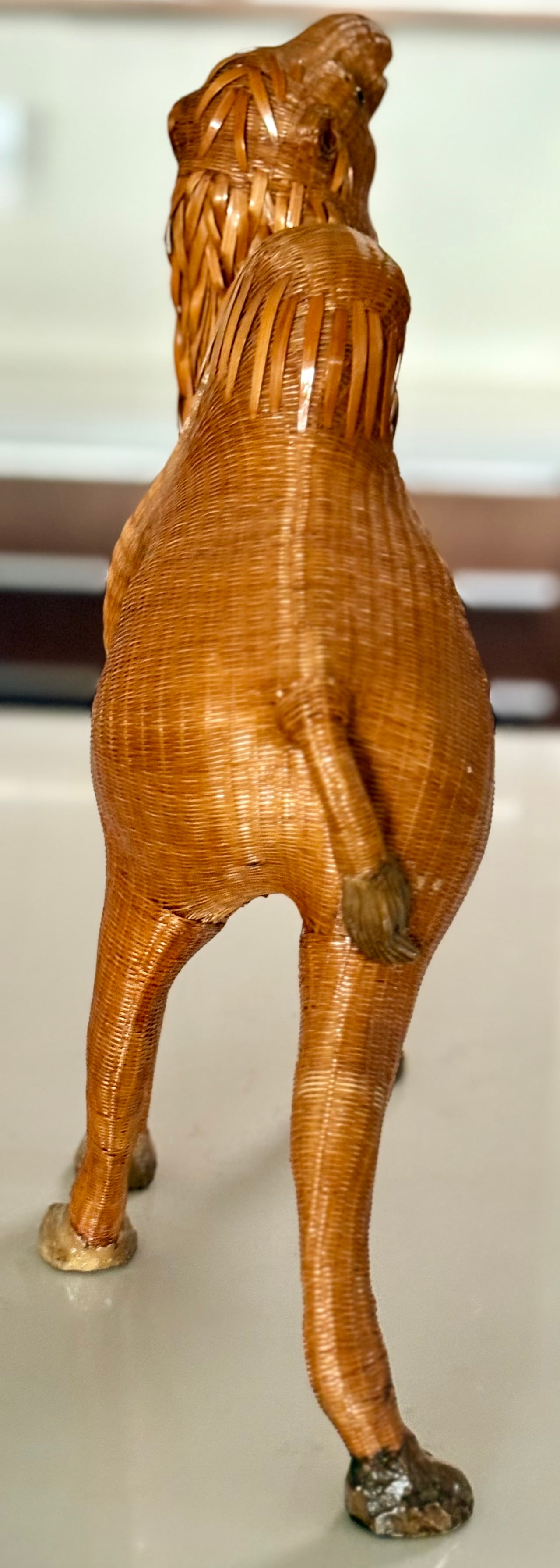 Mid-Century Chinese Wicker and Reed Camel - 4