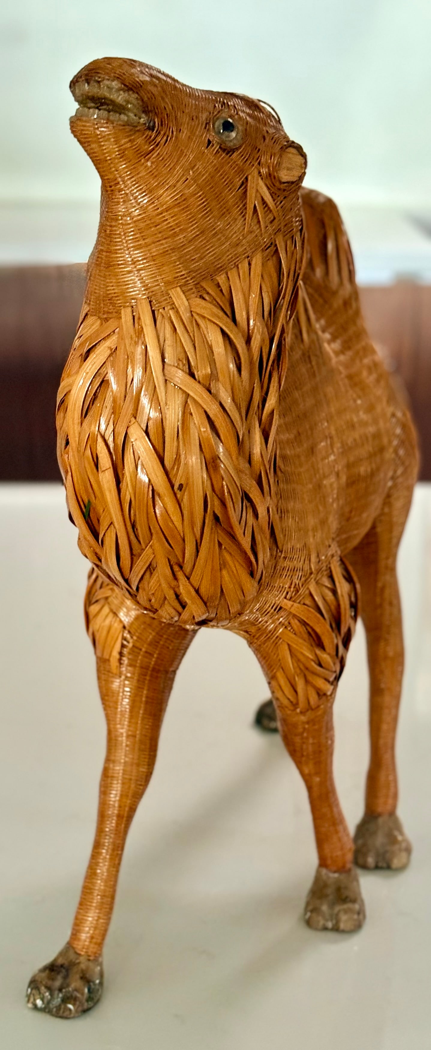 Mid-Century Chinese Wicker and Reed Camel - 5