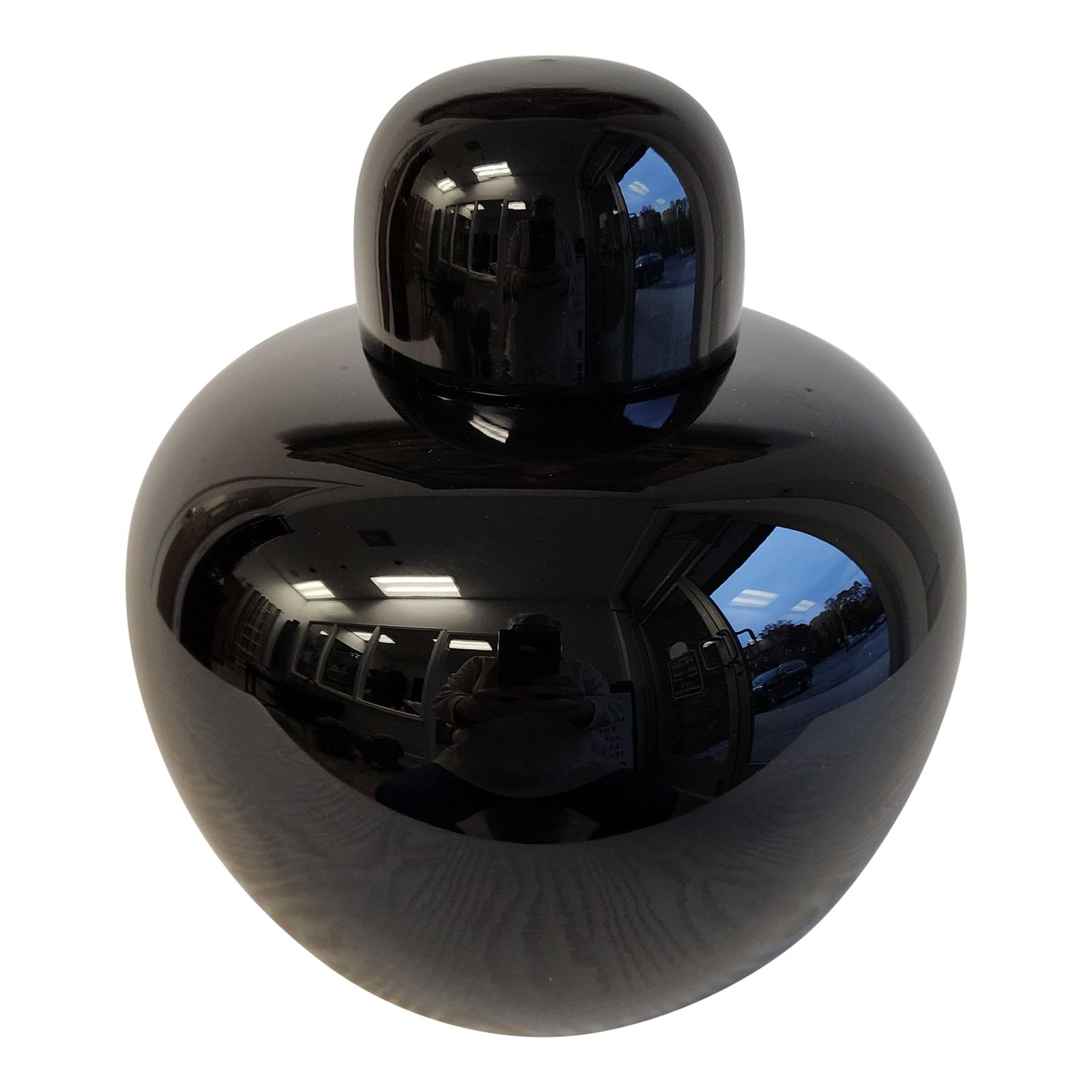 Venini Murano Opaco Black Vase With Cap by Tobia Scarpa (1 of 13)
