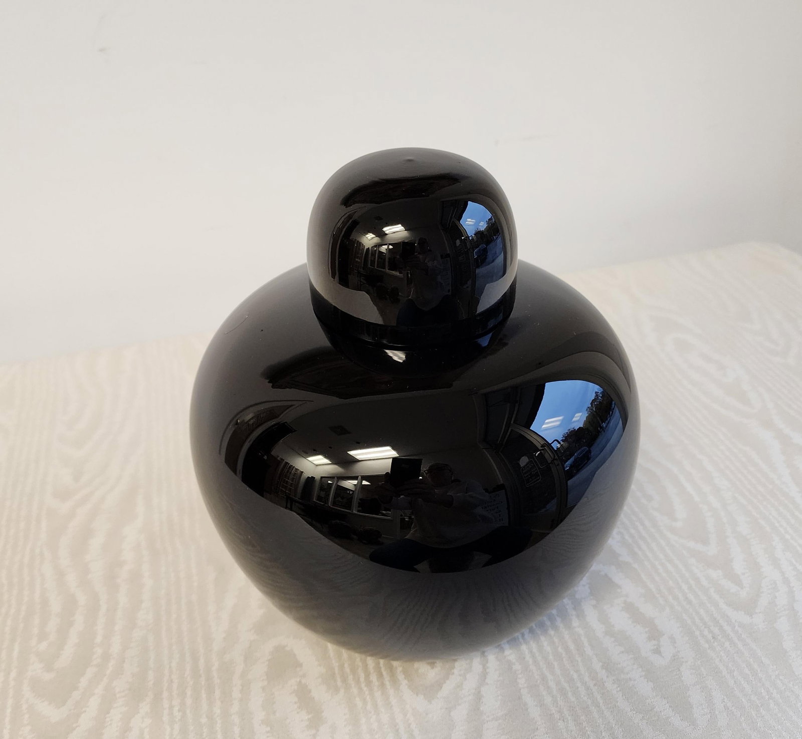 Venini Murano Opaco Black Vase With Cap by Tobia Scarpa - 3