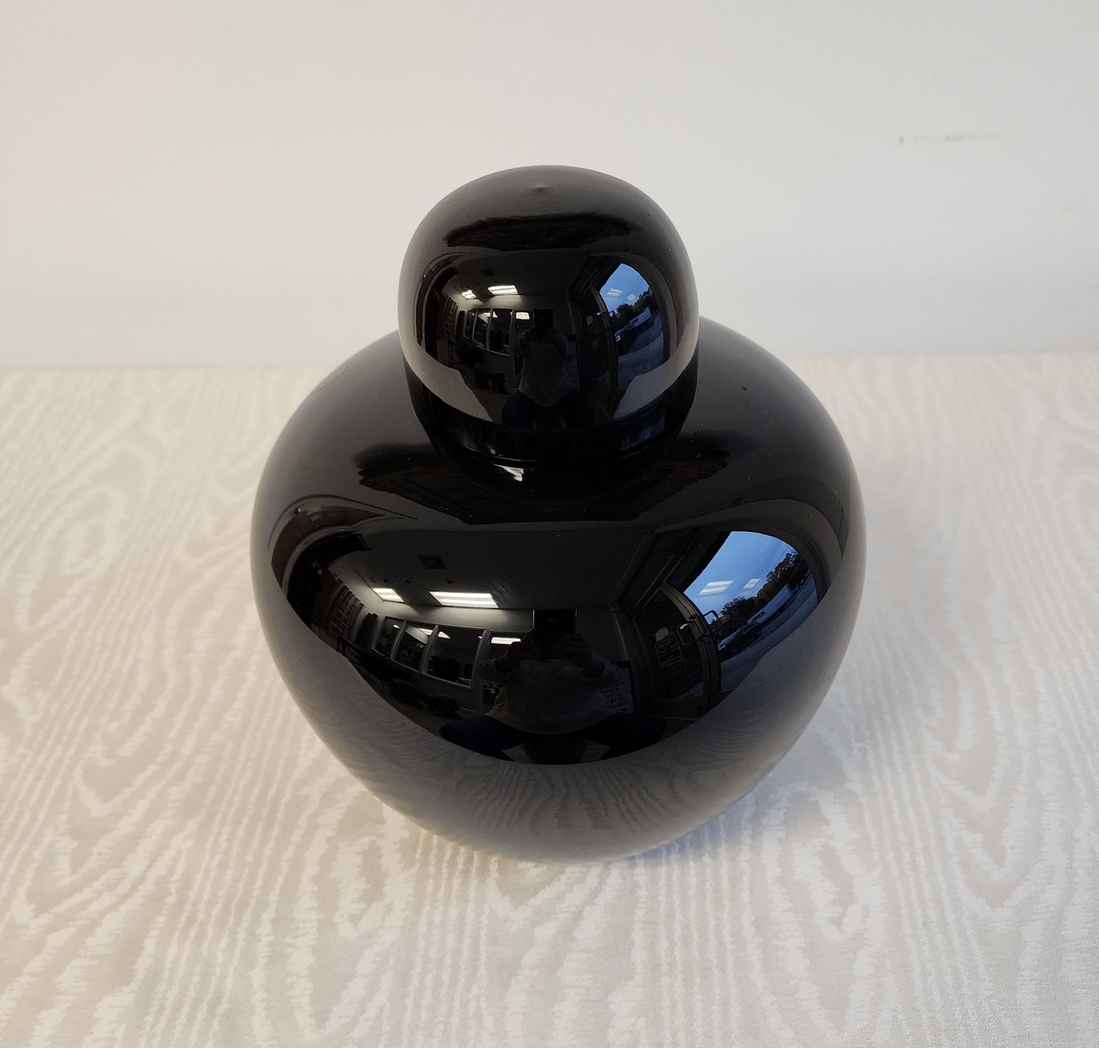 Venini Murano Opaco Black Vase With Cap by Tobia Scarpa - 4