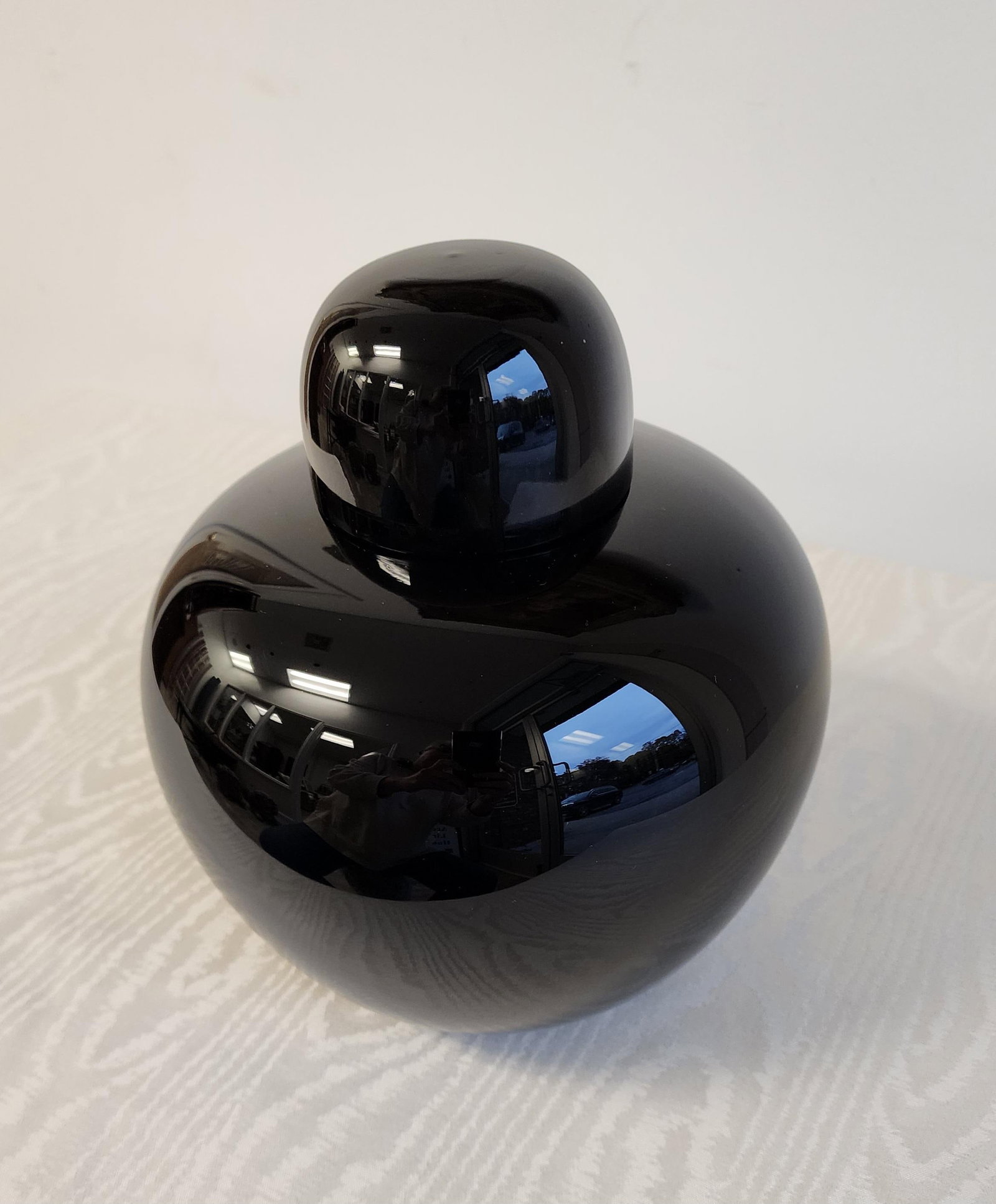 Venini Murano Opaco Black Vase With Cap by Tobia Scarpa - 5