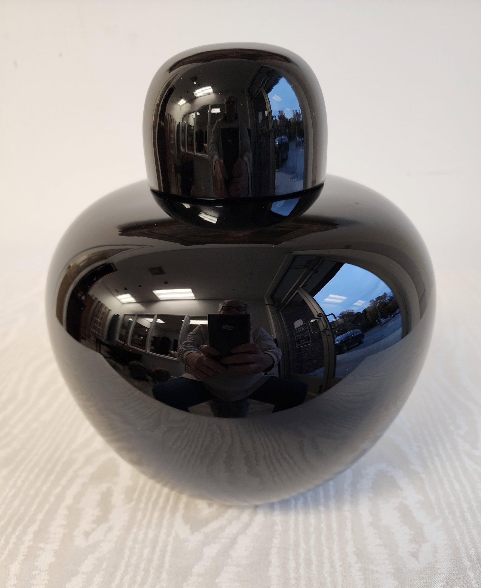 Venini Murano Opaco Black Vase With Cap by Tobia Scarpa - 6