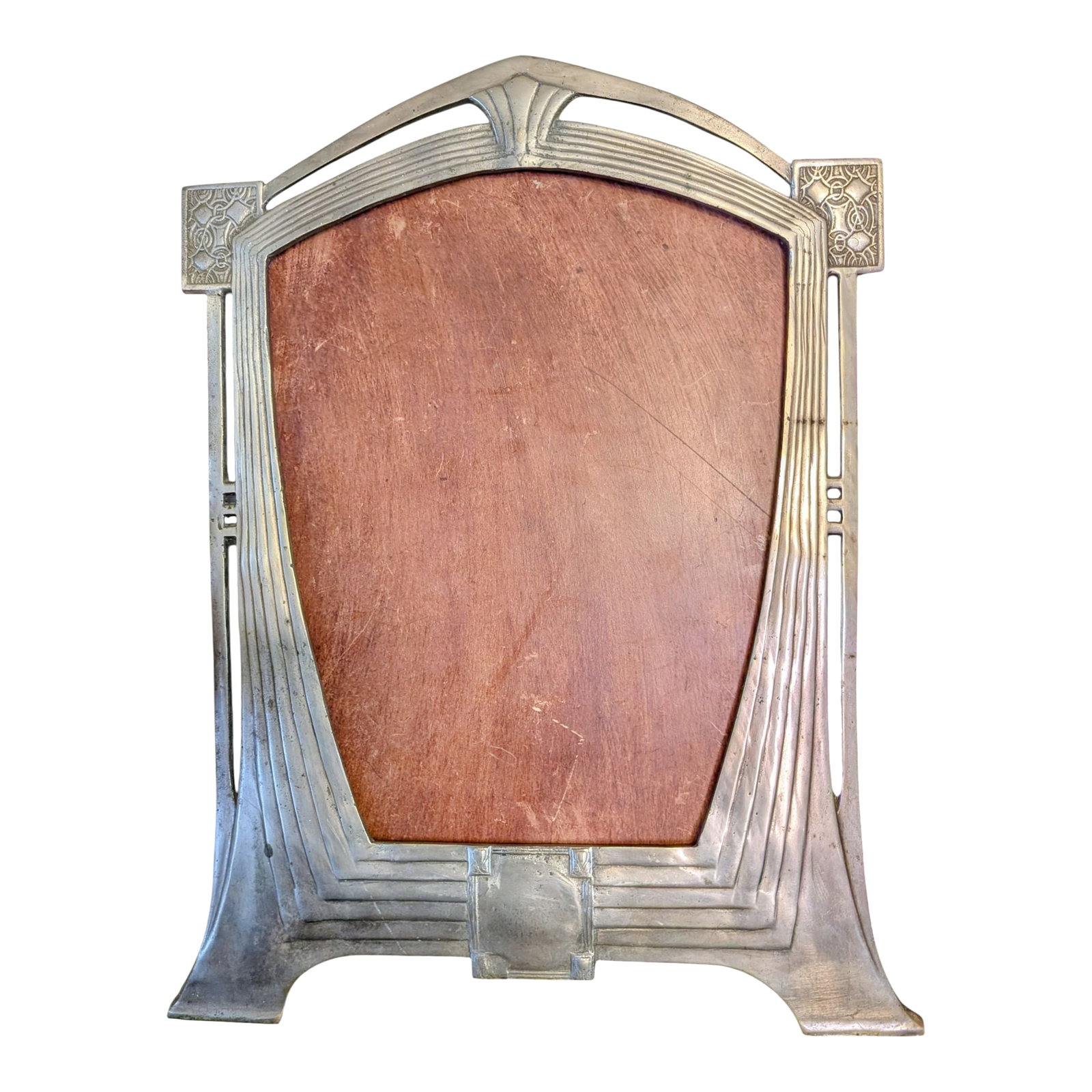 Vintage Art Nouveau Jugendstil Style Mirror or Picture Frame: Striking vintage picture or mirror frame with Art Nouveau Jugendstil vibes. I believe this piece to be mid-century so only art nouveau in style, not time frame. Featuring ornate corner details and a