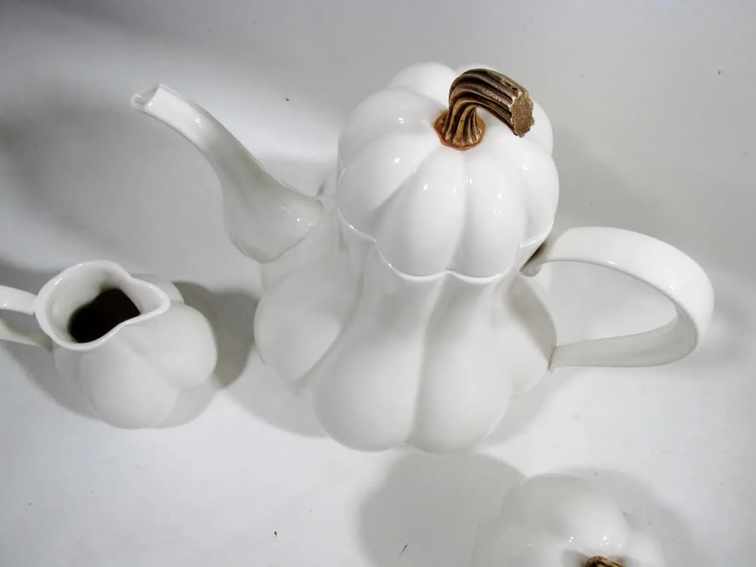 1960s Ernest Sohn Creations China Gourd Coffee Service - 3 Piece - 8