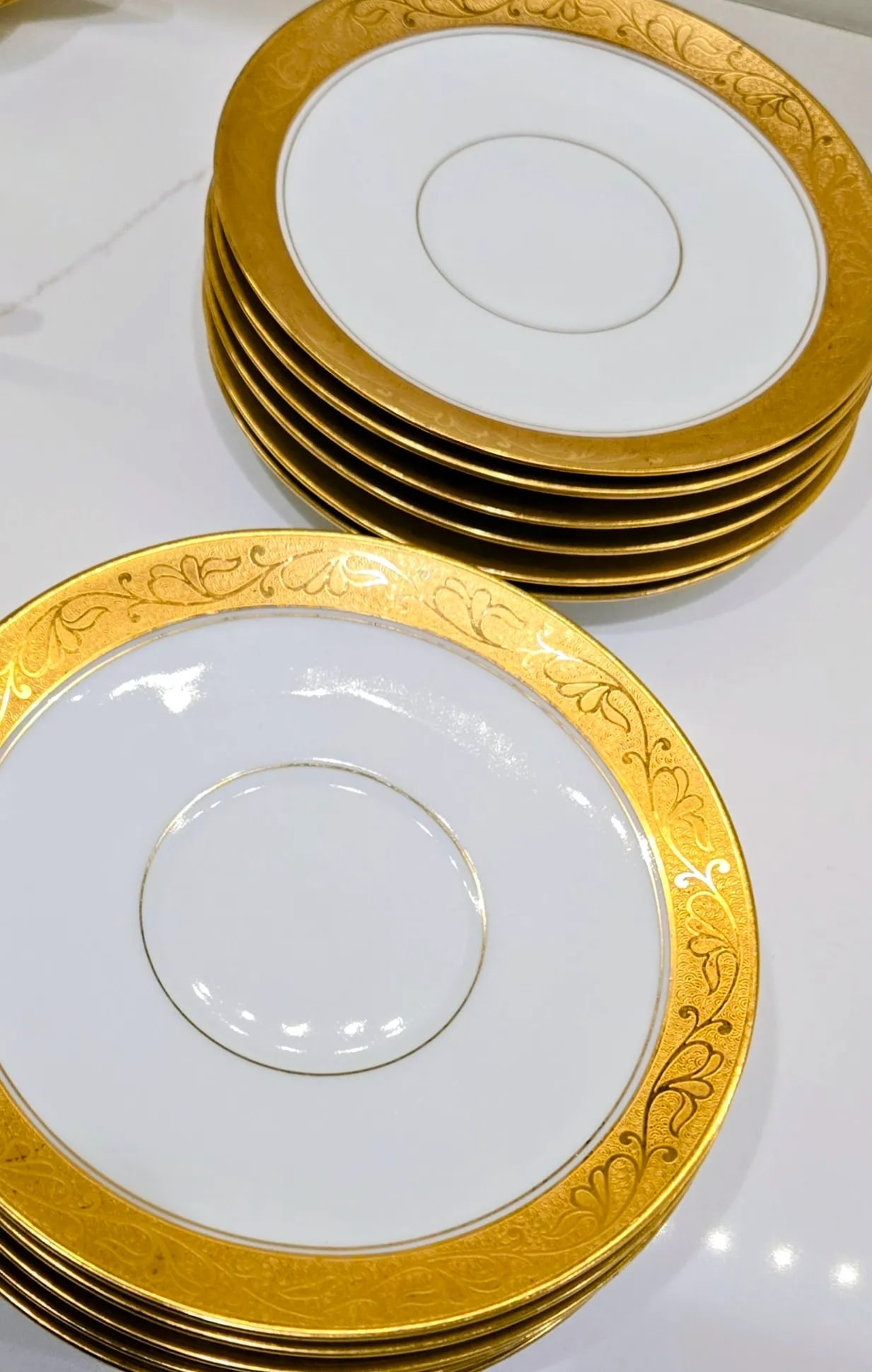 Thomas Bavaria Pickard 24k Gold Tea Set - 19 Pieces, 7 Cups & Saucers - 5